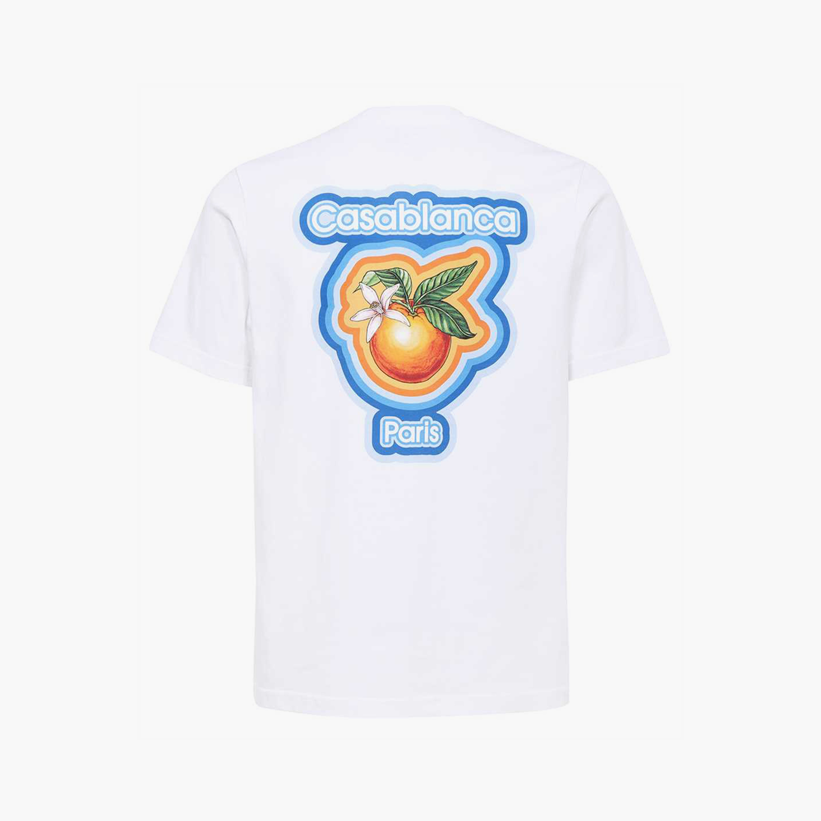 Casablanca T-Shirt Radiating Orange Blanc