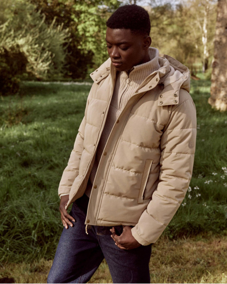 Doudoune beige clair