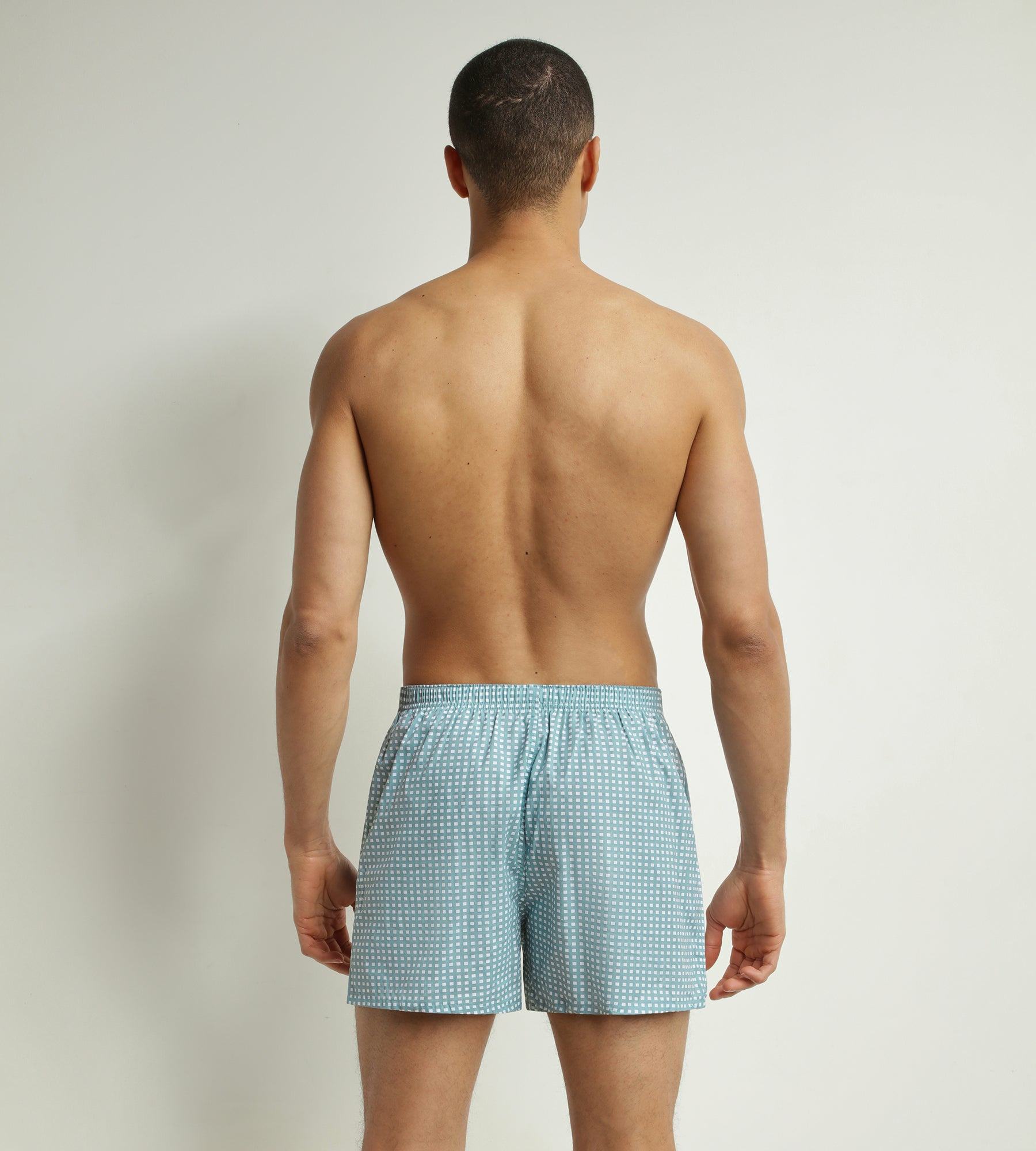Lot de 2 caleçons homme en coton bio Rouge Vert à motif Vichy Dim Good