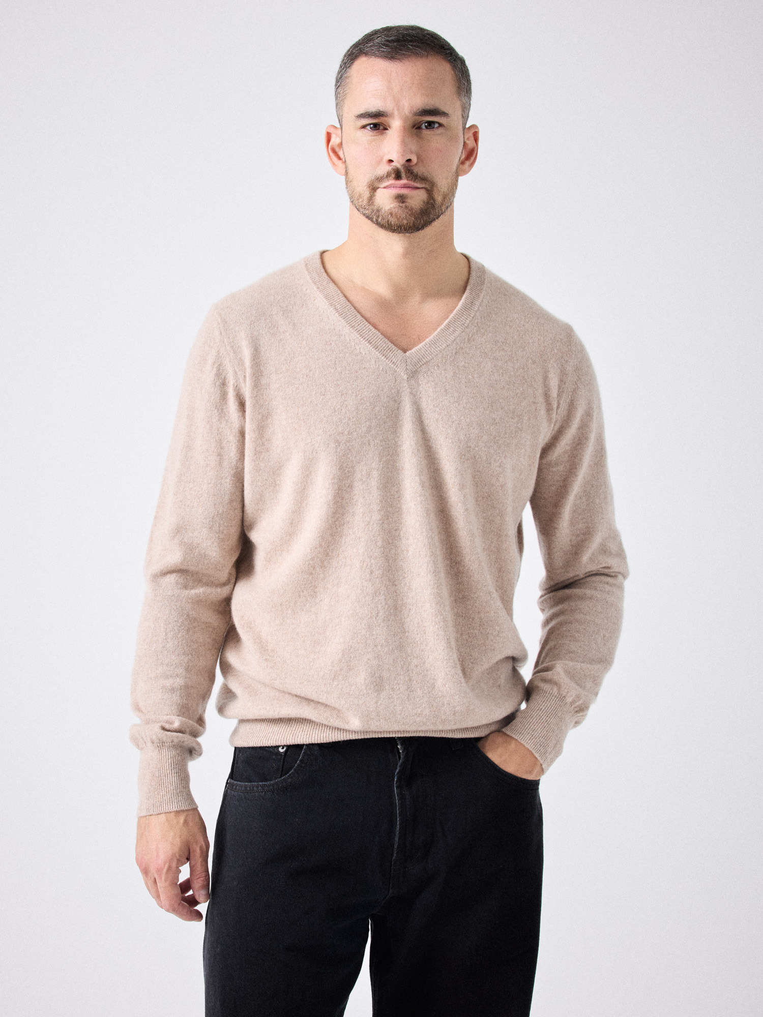 Pull cachemire Jean TERRE_FUMEE