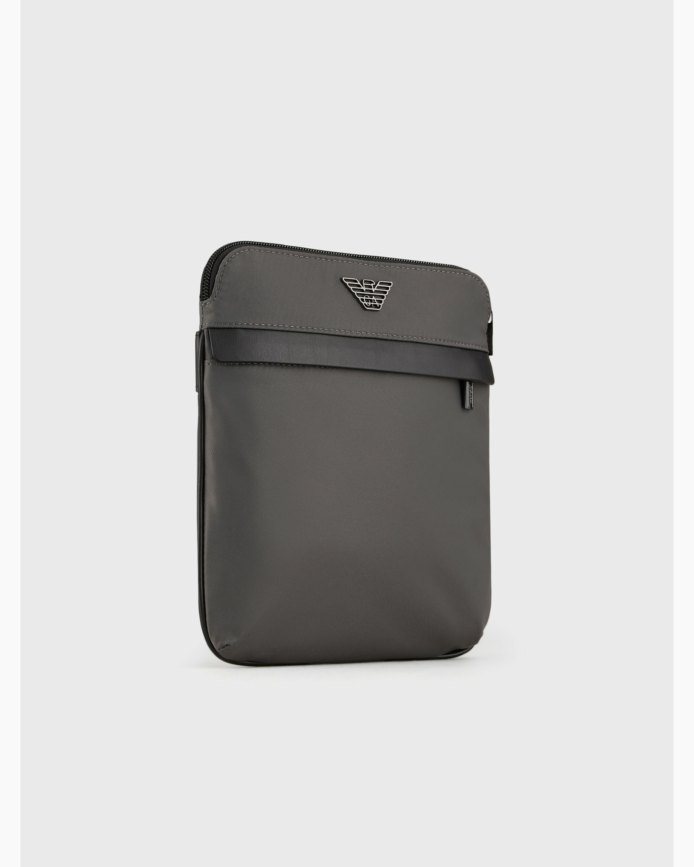 Petit messager plat aimant gris