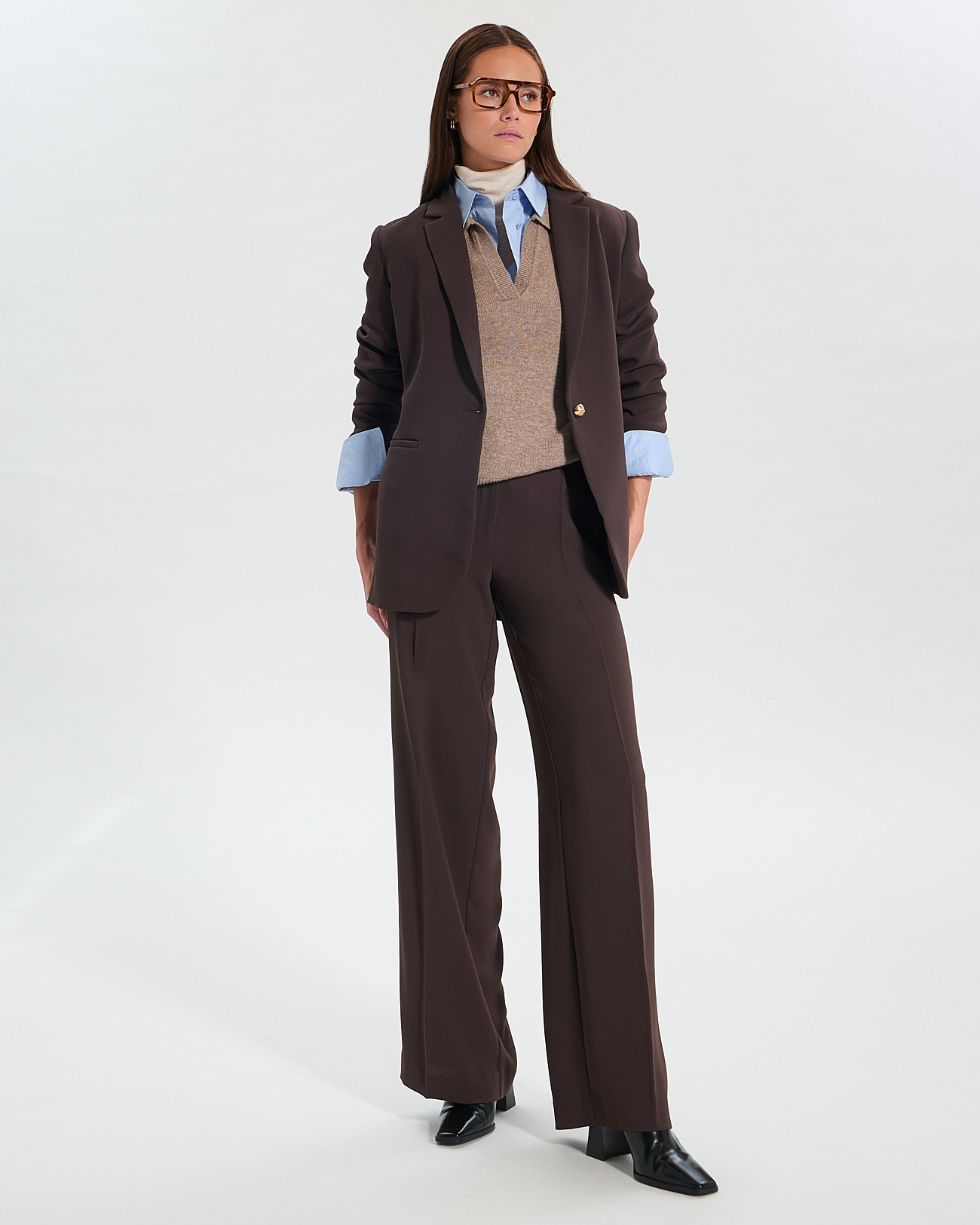 Pantalon Pleyel Chocolat en Polyester