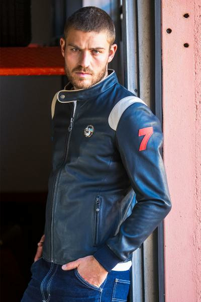 BLOUSON CUIR ARI ECRU