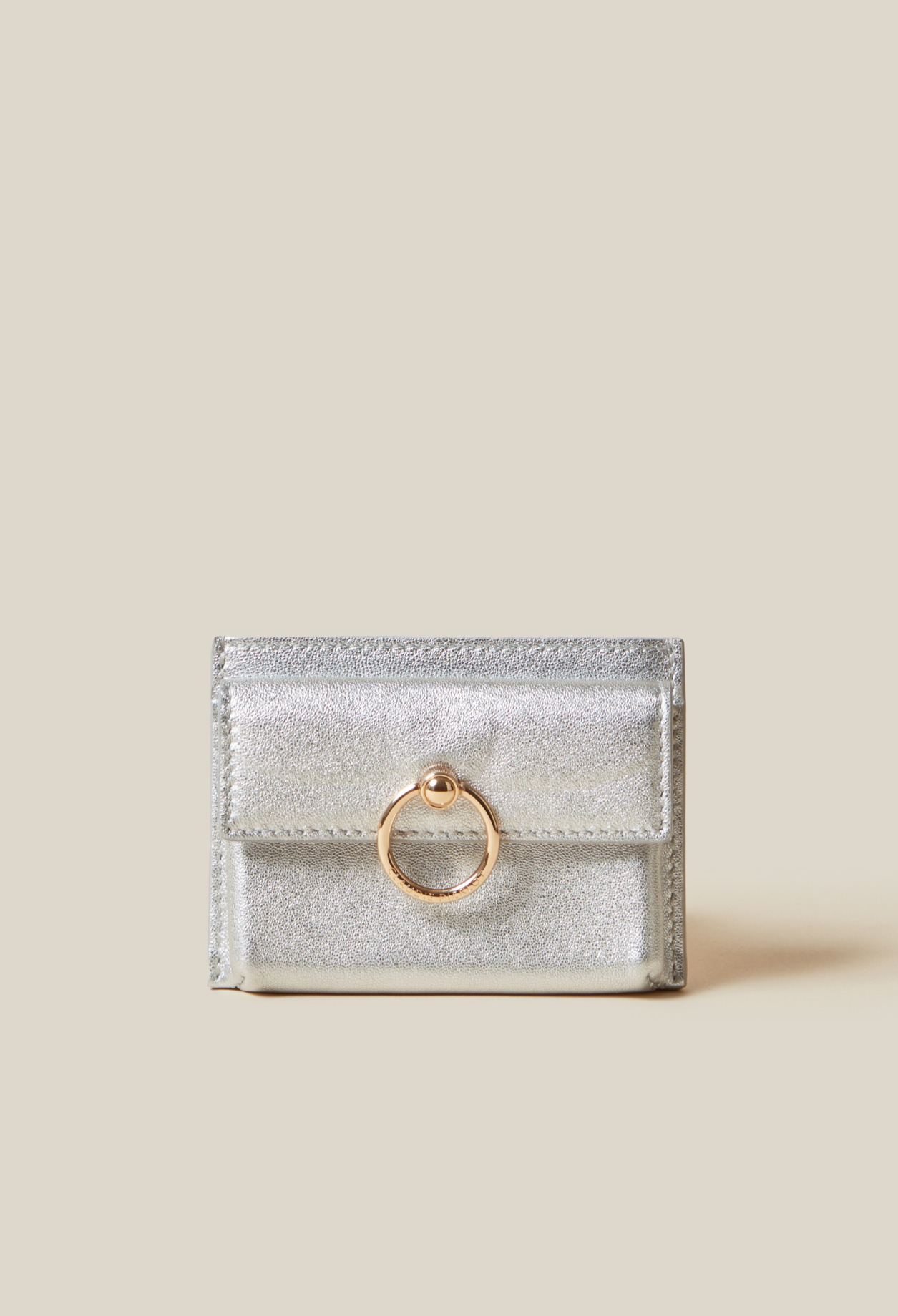 Porte-carte Anouck cuir argenté