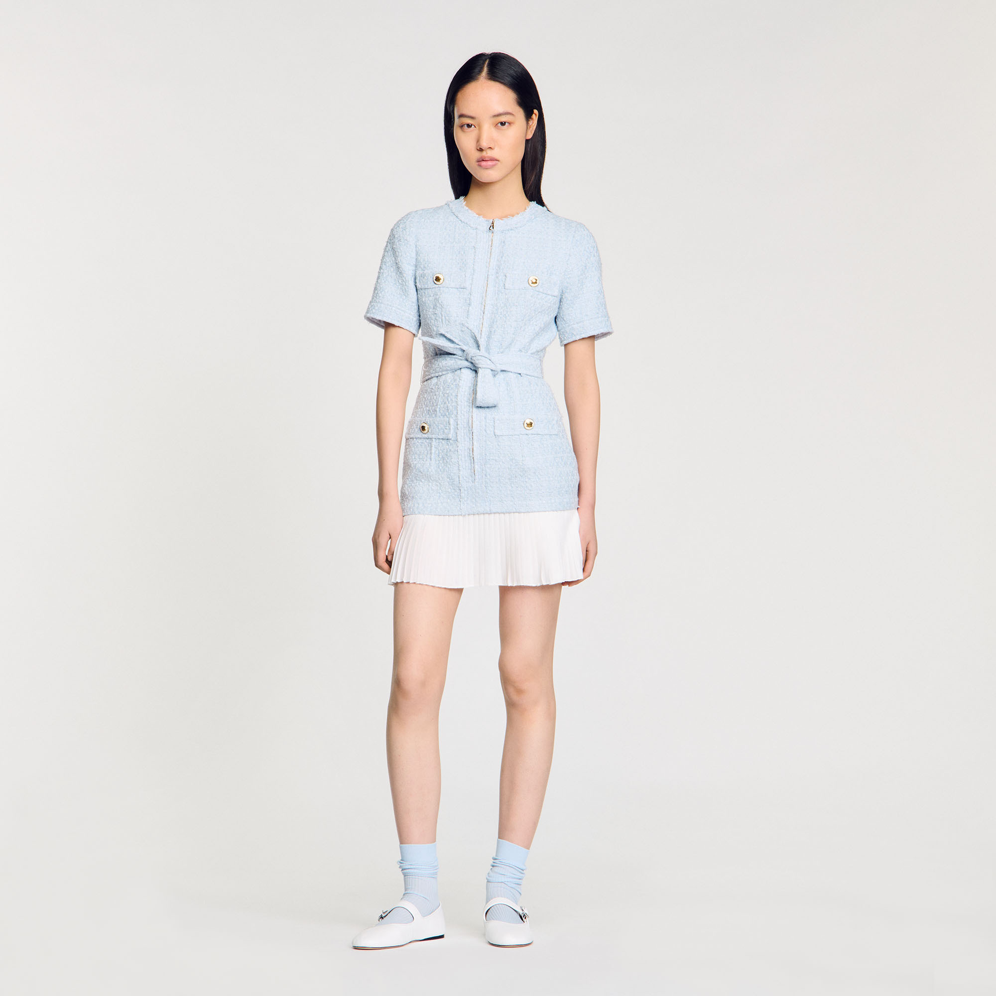 Robe courte en tweed