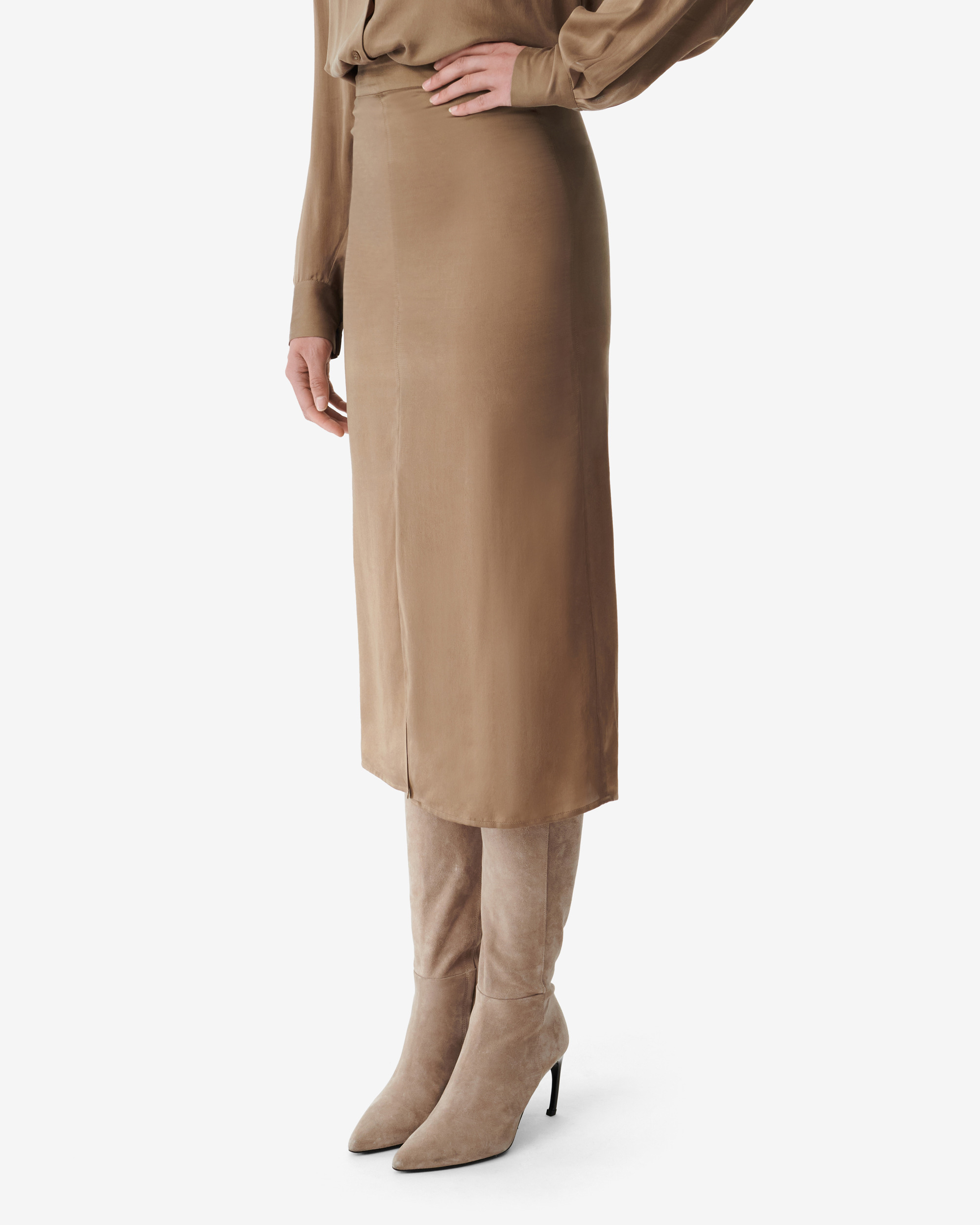 Jupe Midi À Fente Berwa