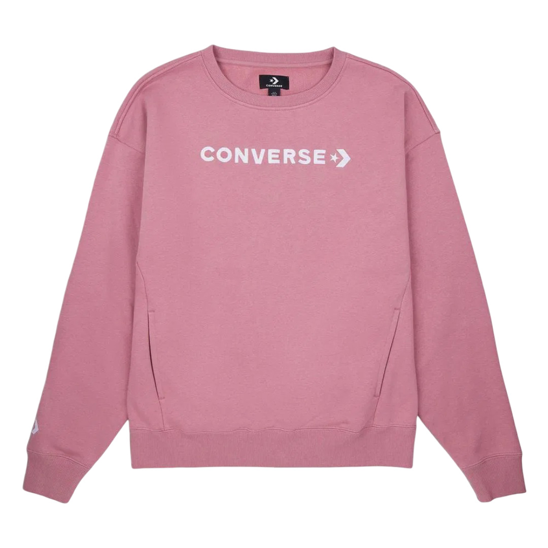 Wordmark Boyfriend sweat Night rose