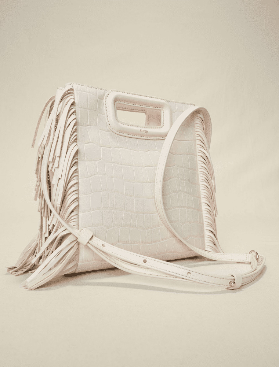 Sac M en cuir croco