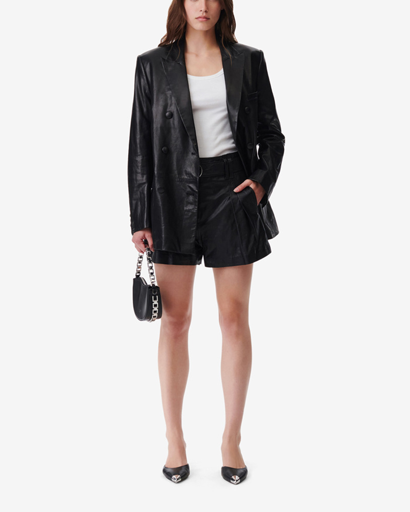 Veste De Tailleur En Cuir Doumi