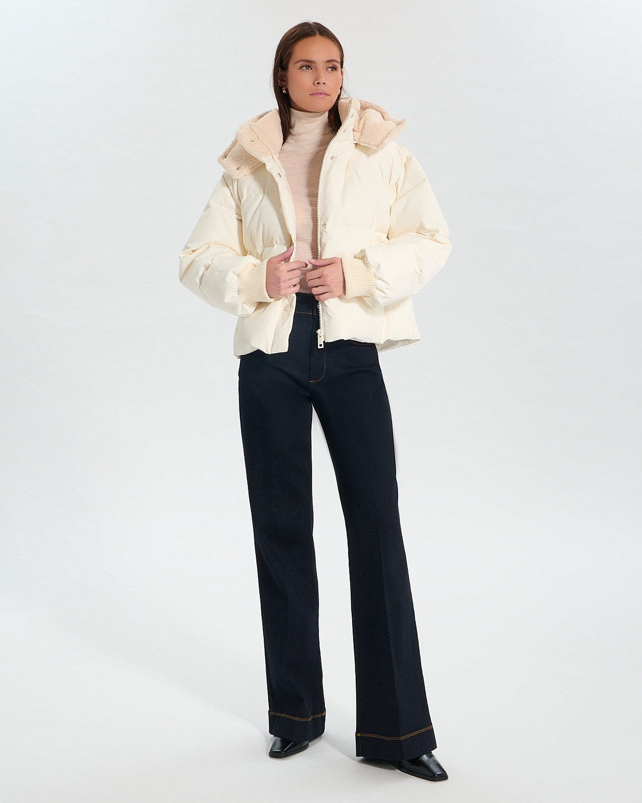 Doudoune Driss Ecru en Polyester