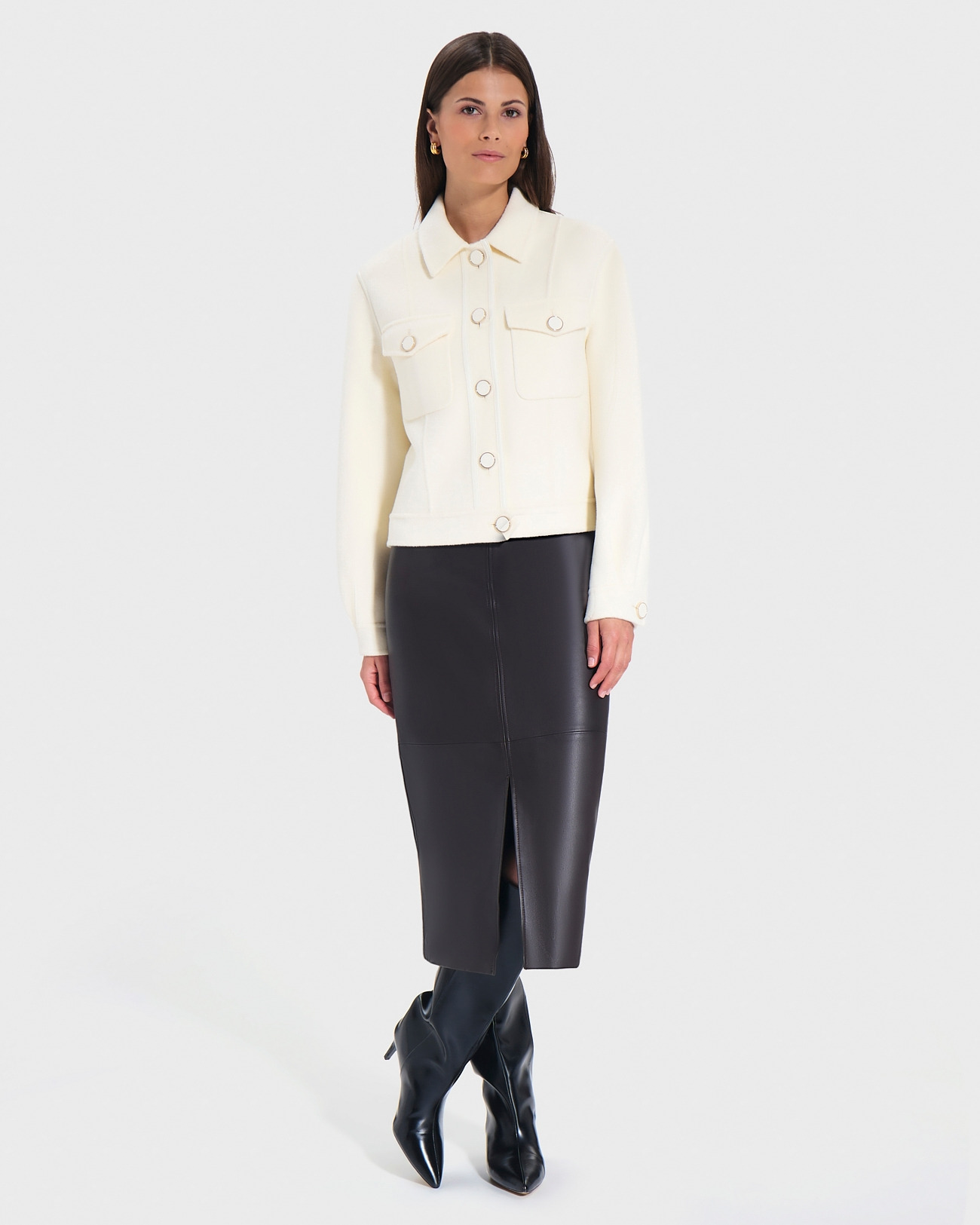 Veste Vailly Ecru en Laine