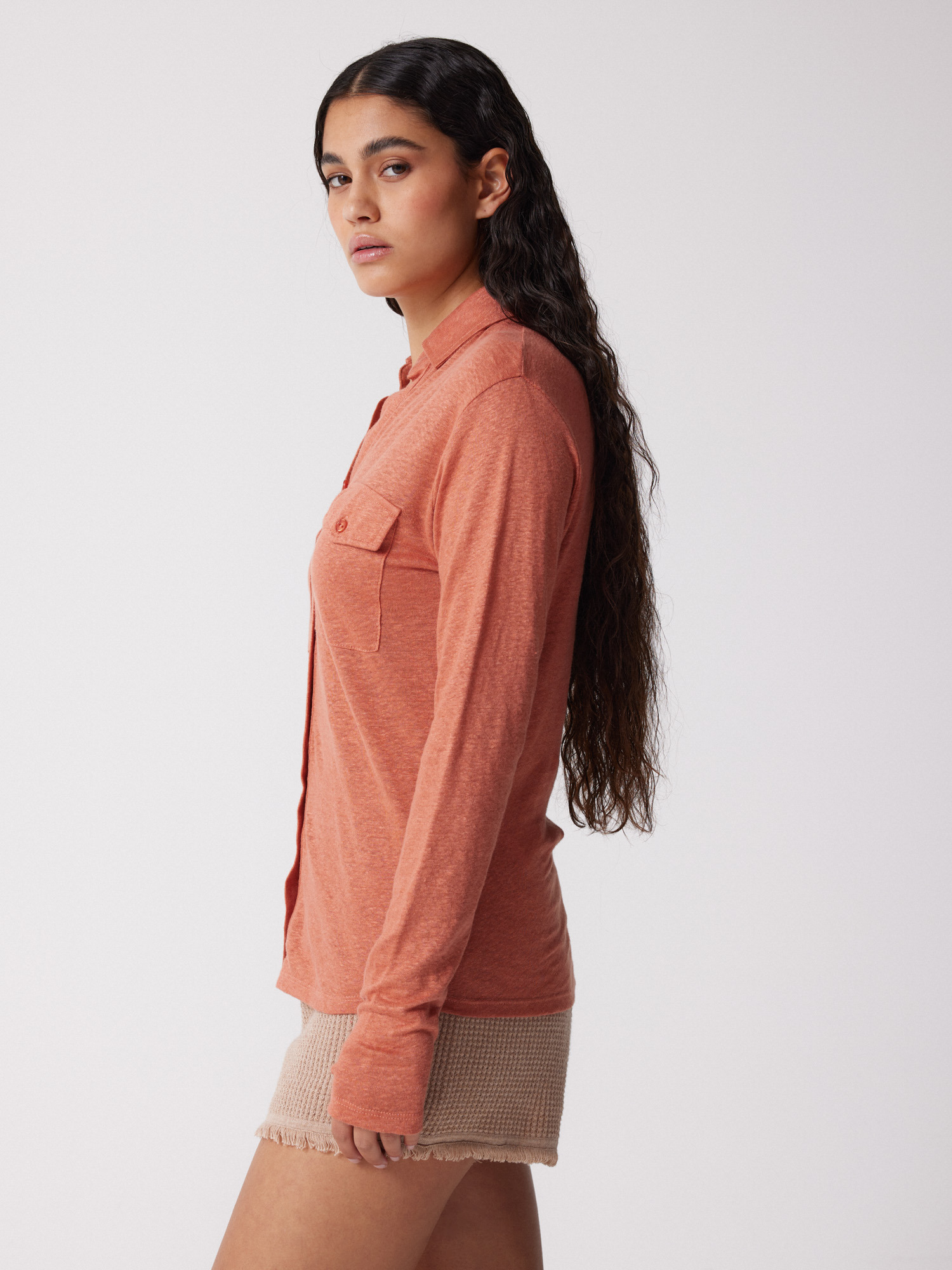 Chemise lin Milia TERRE_CUITE