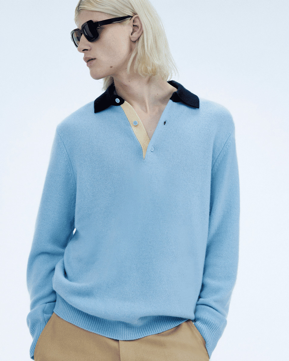 Pull Col Polo Contraste