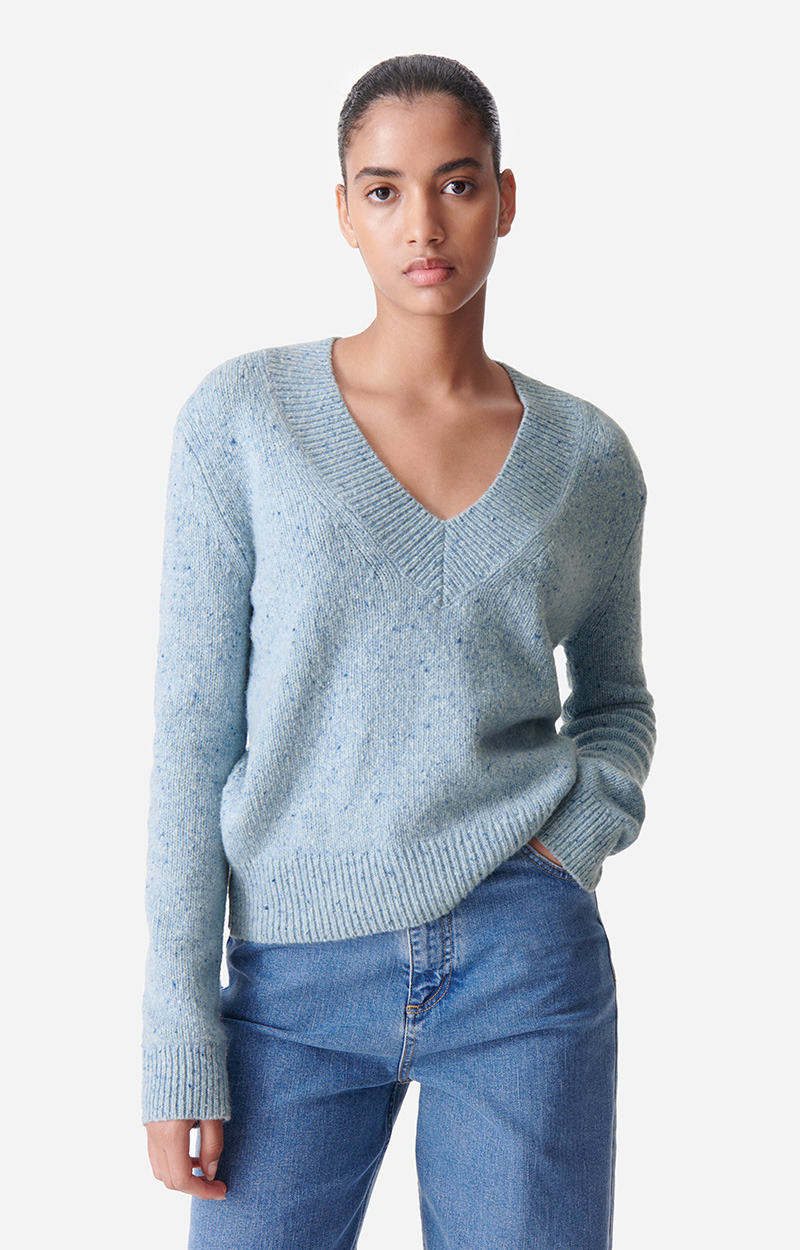 Pull Damita En Laine Mérinos Mélangée