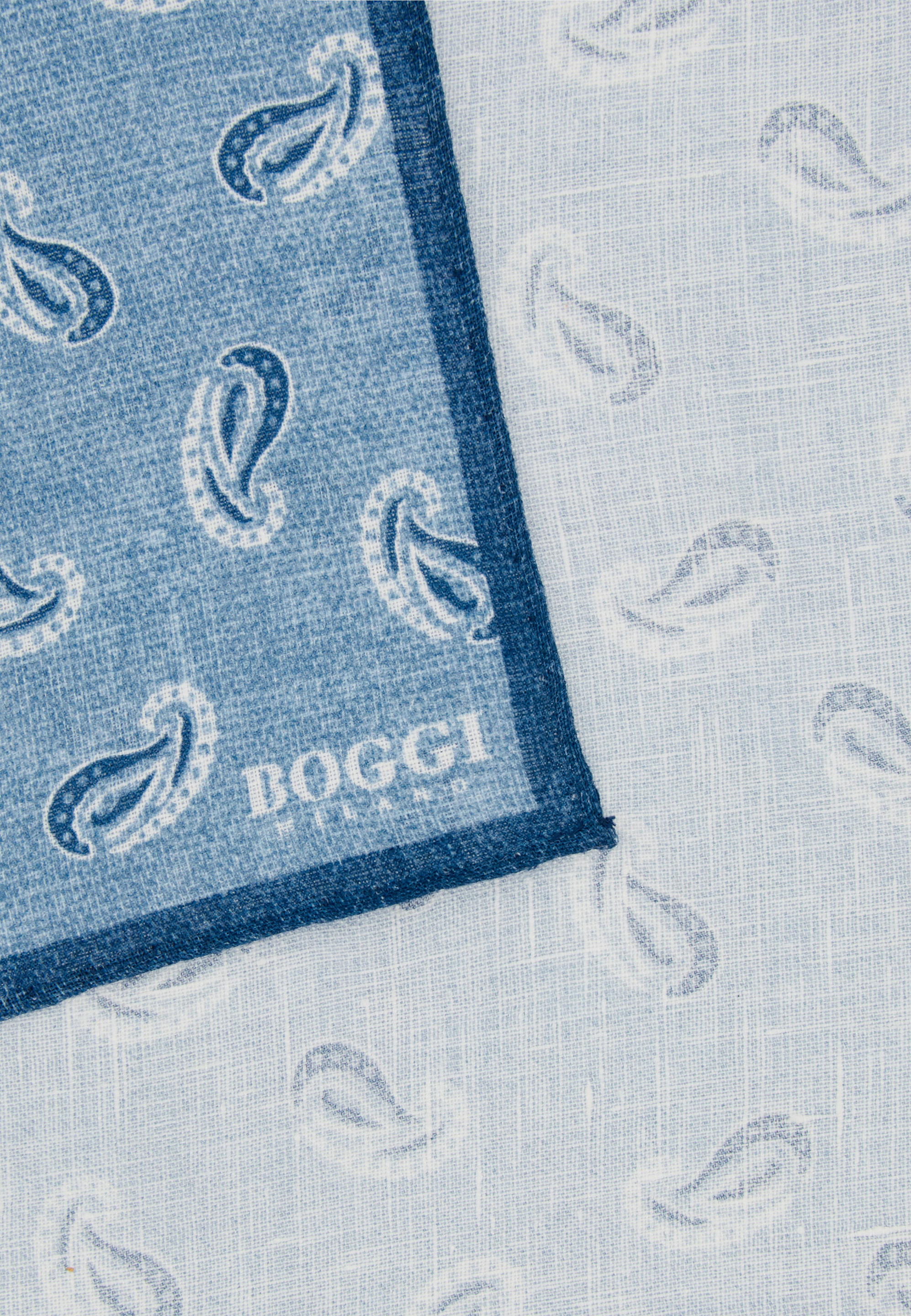 Pochette Motif Paisley En Lin