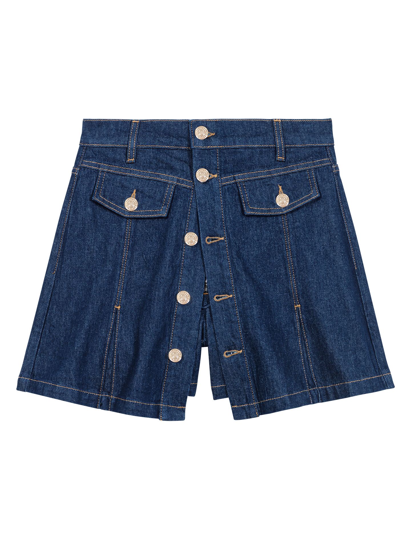 Short trompe l'œil en denim