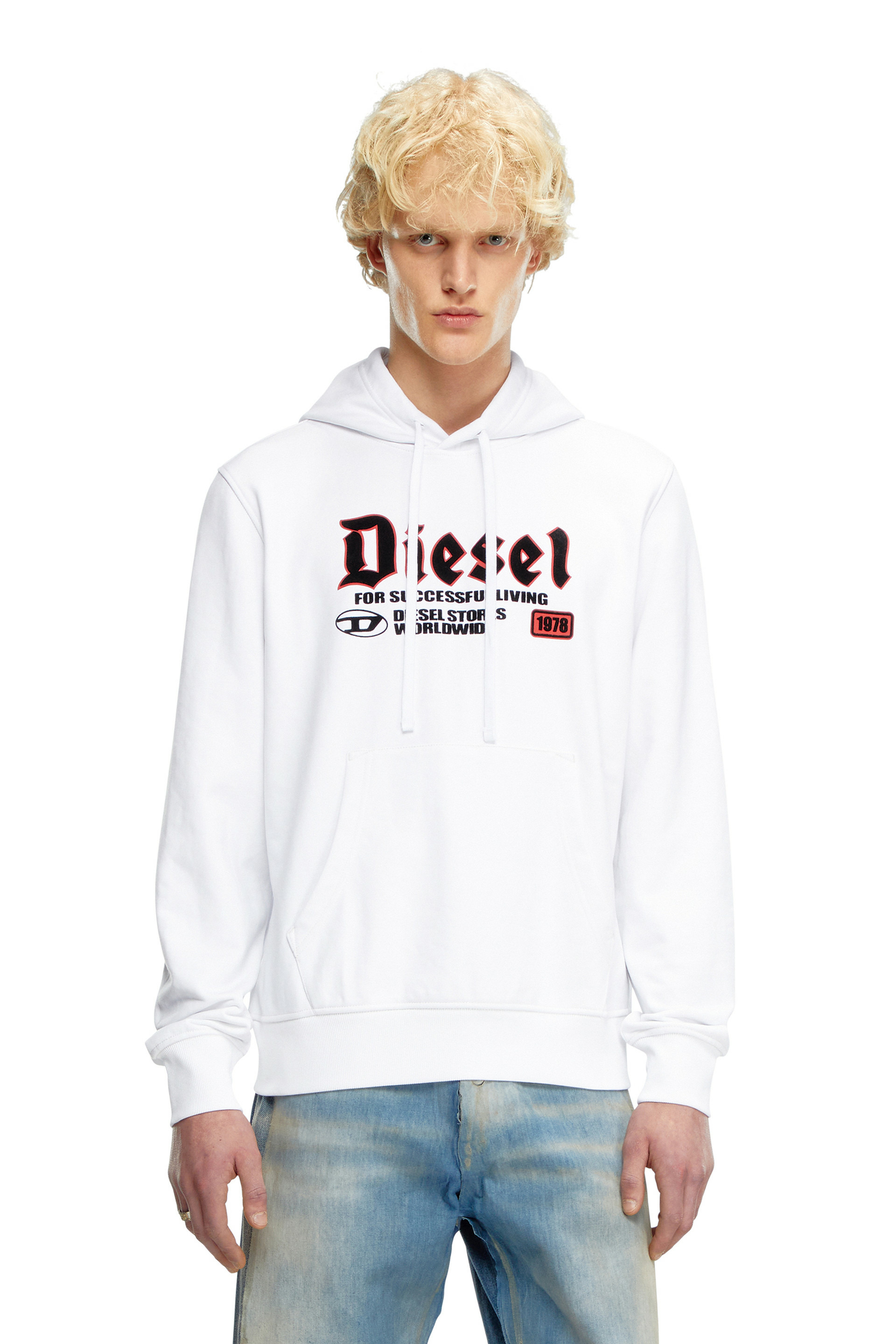 Sweat-shirt à capuche avec logo floqué