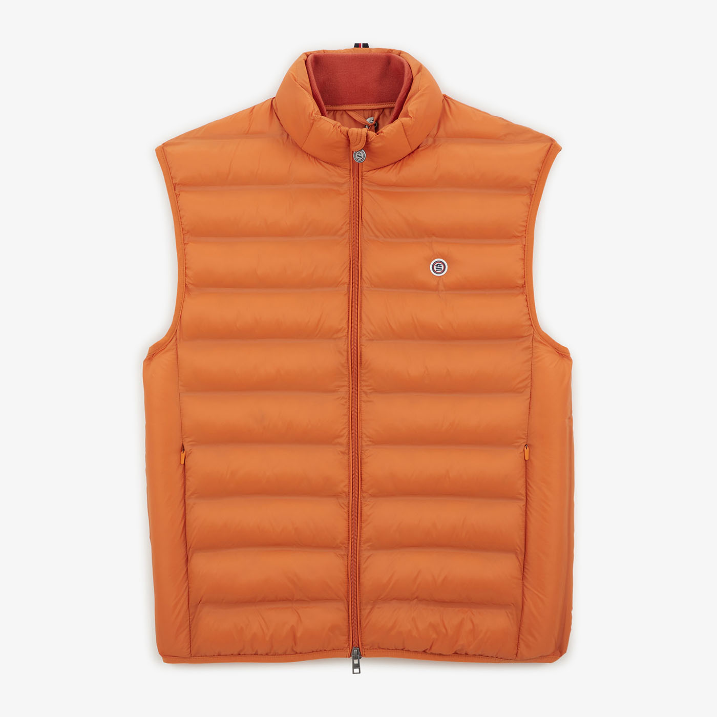 Doudoune Piumino sans manches orange abricot