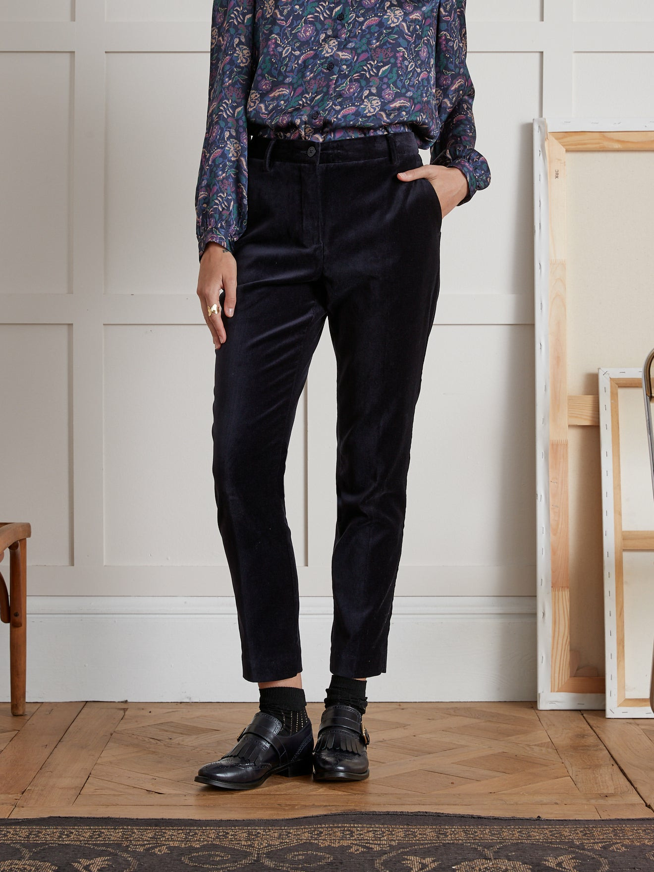 PANTALON CIG VELOURS LIS