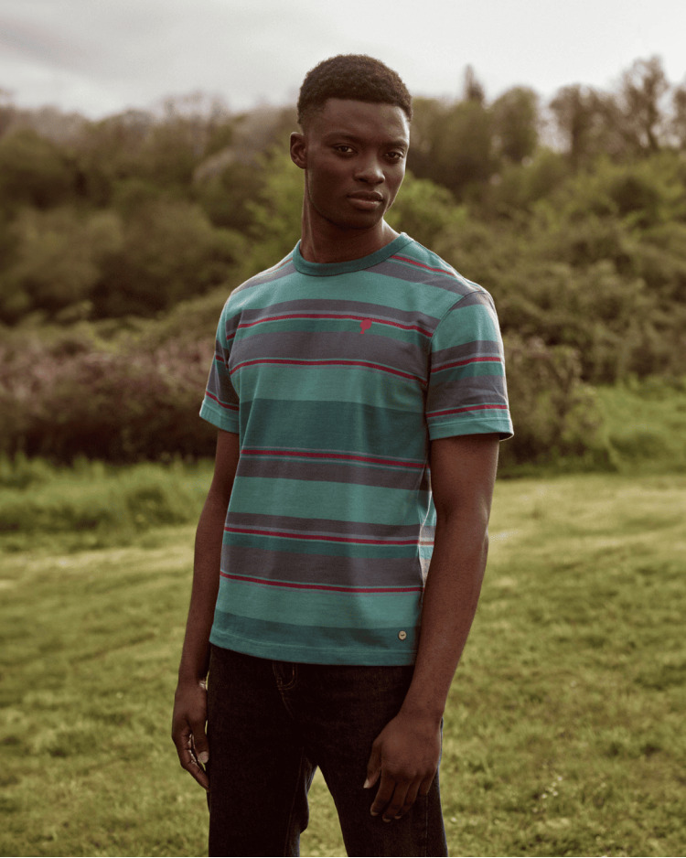 T-shirt vert foncé & multicolore