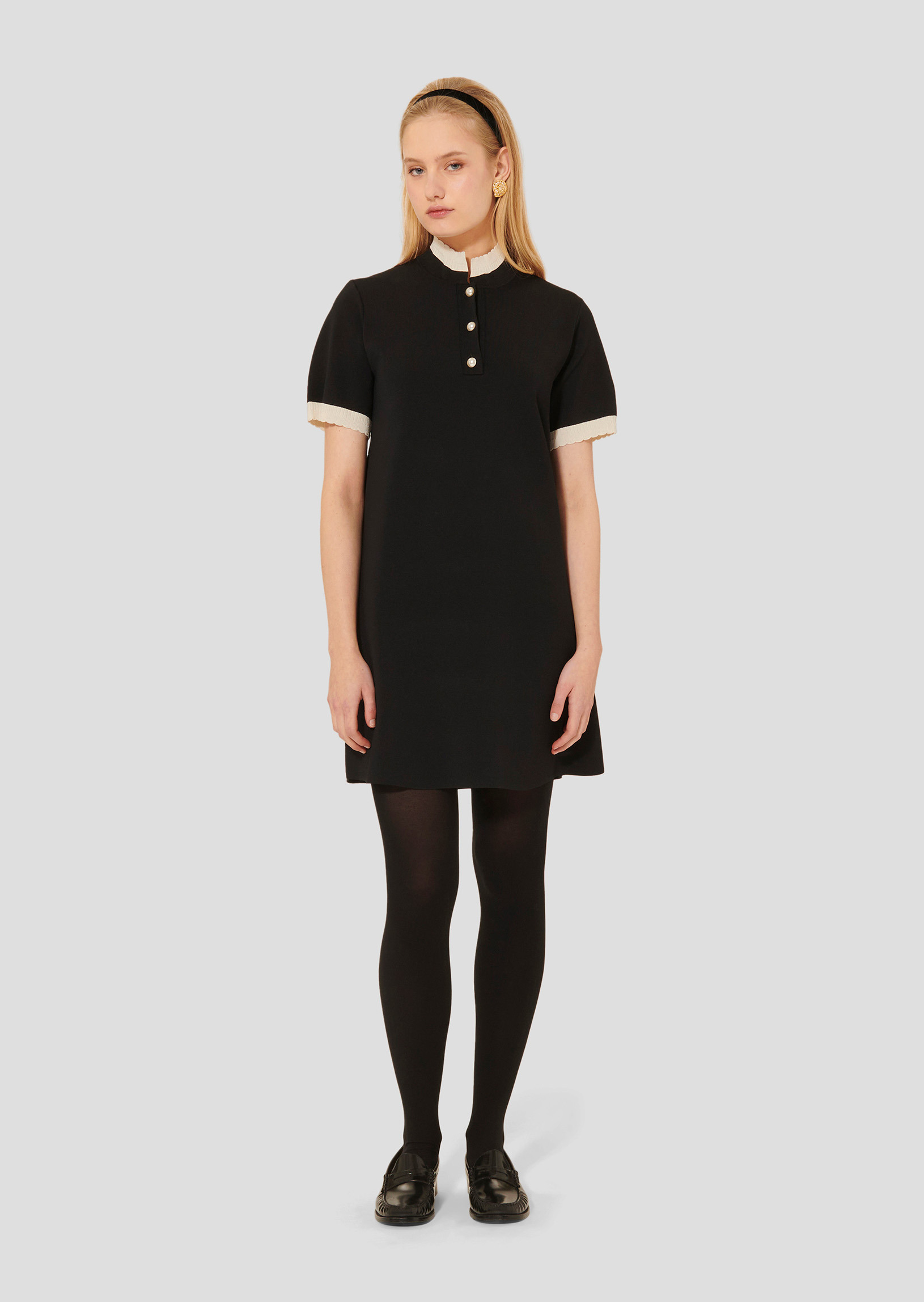 Robe Rosane-Noir en Viscose