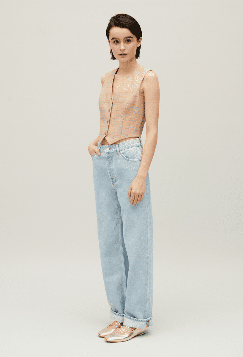 Jean Louis flare bleu délavé