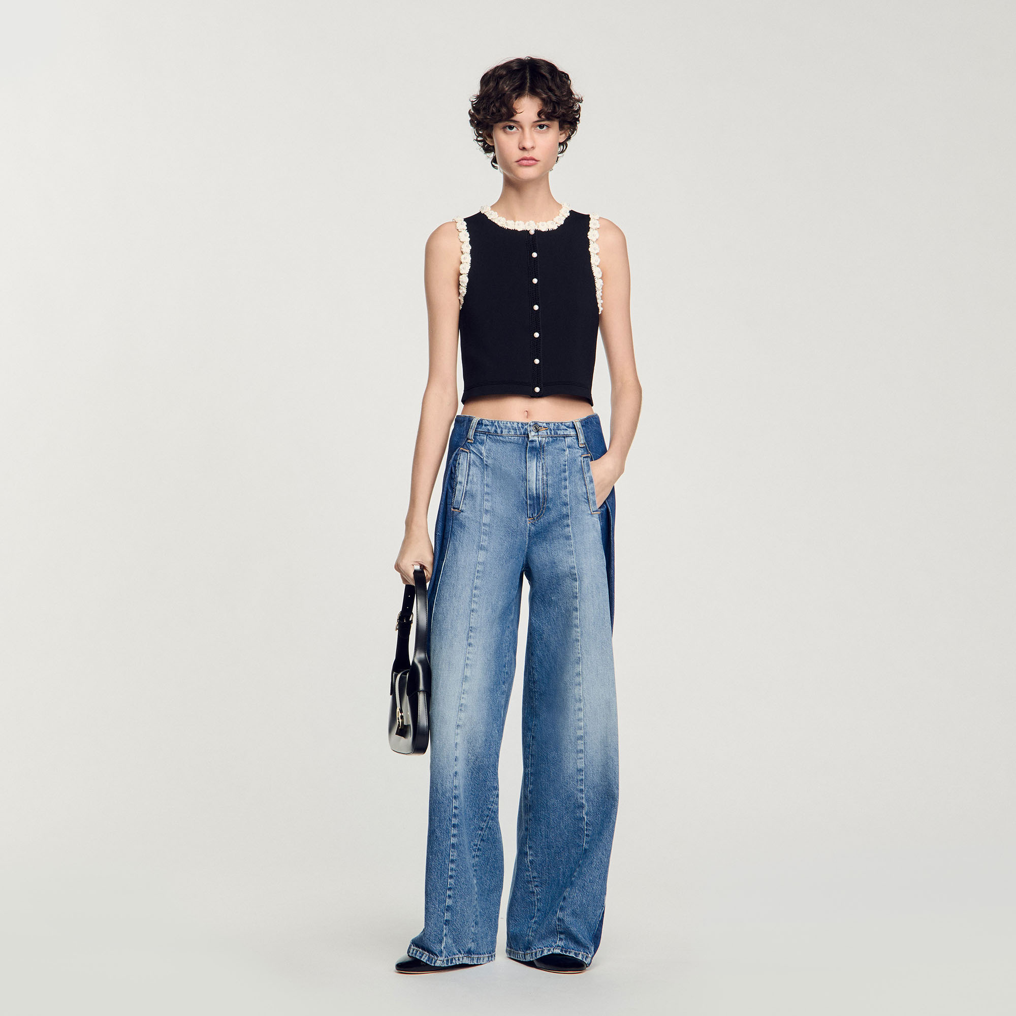 Gilet à détails crochetés