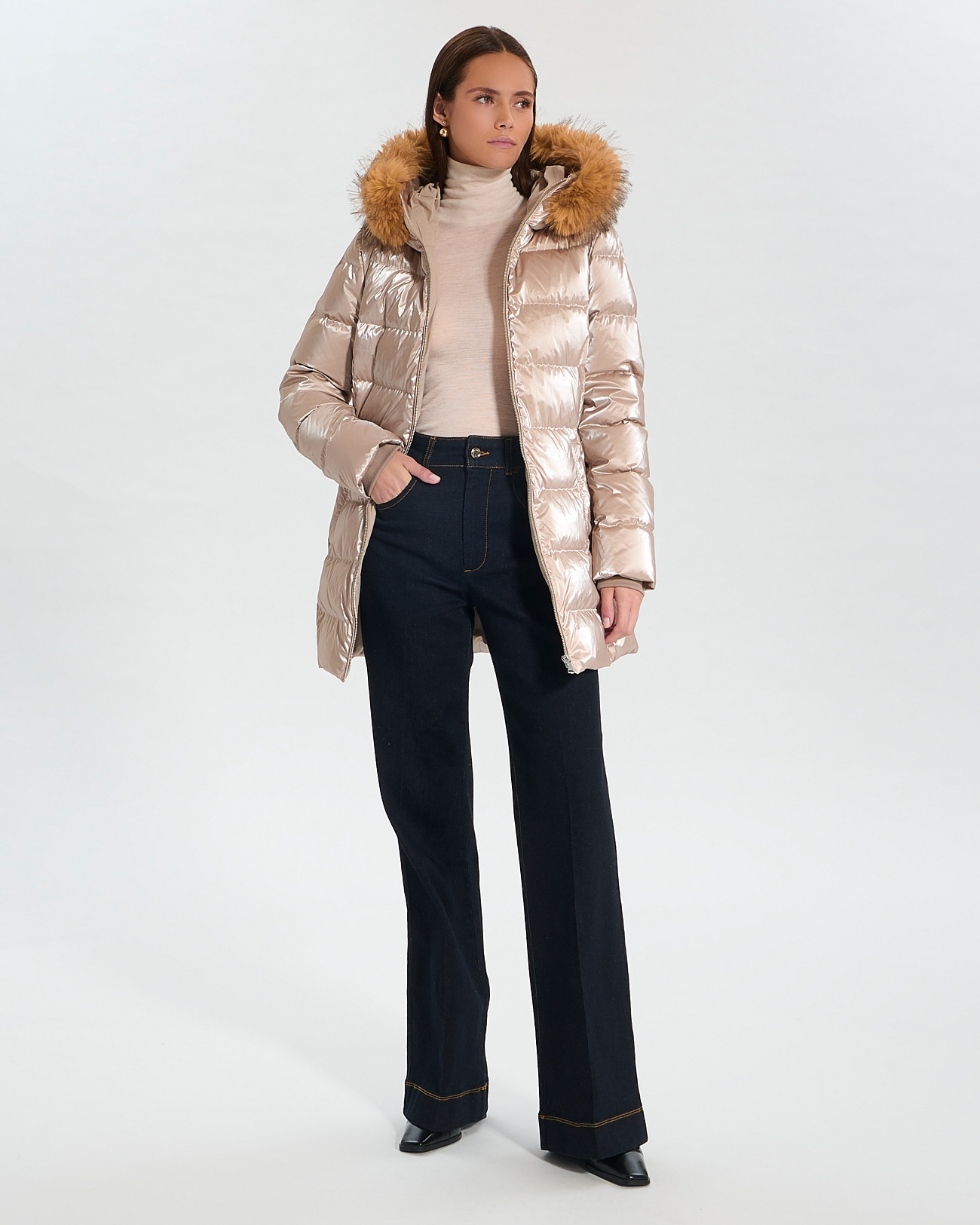 Doudoune Dalyaf Marron glacé en Polyamide