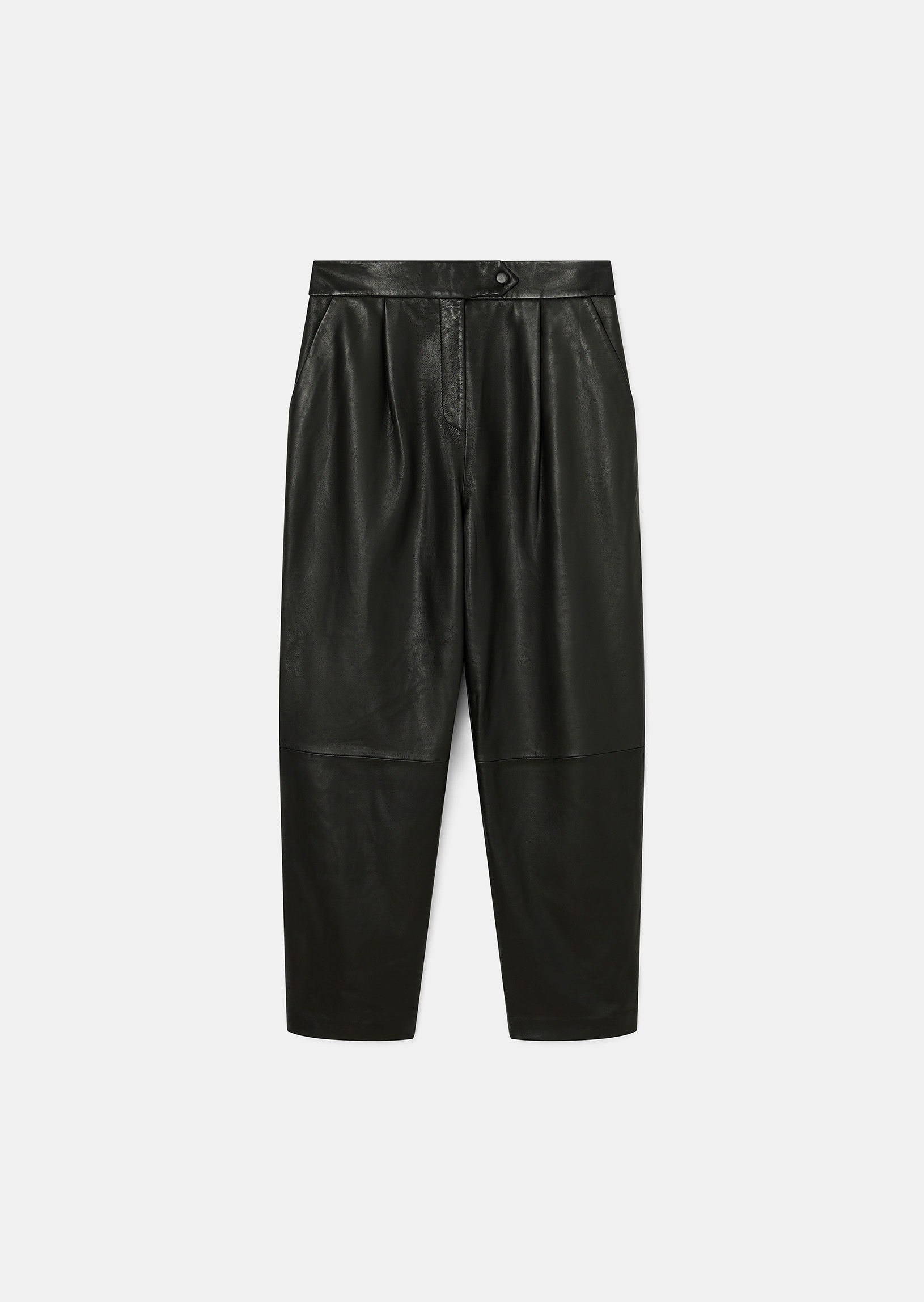Pantalon Paaso-Noir en Cuir De Veau