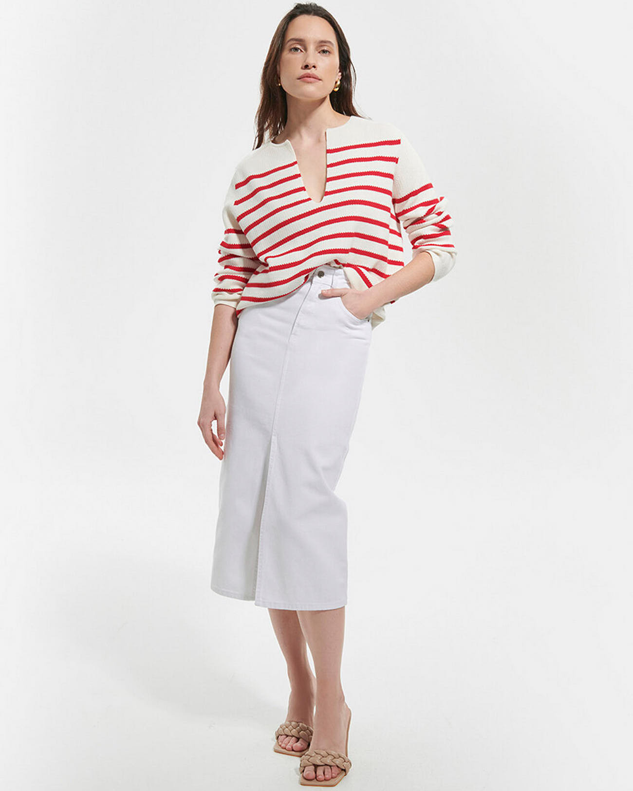 Pull Nathaniel Rayures en laine