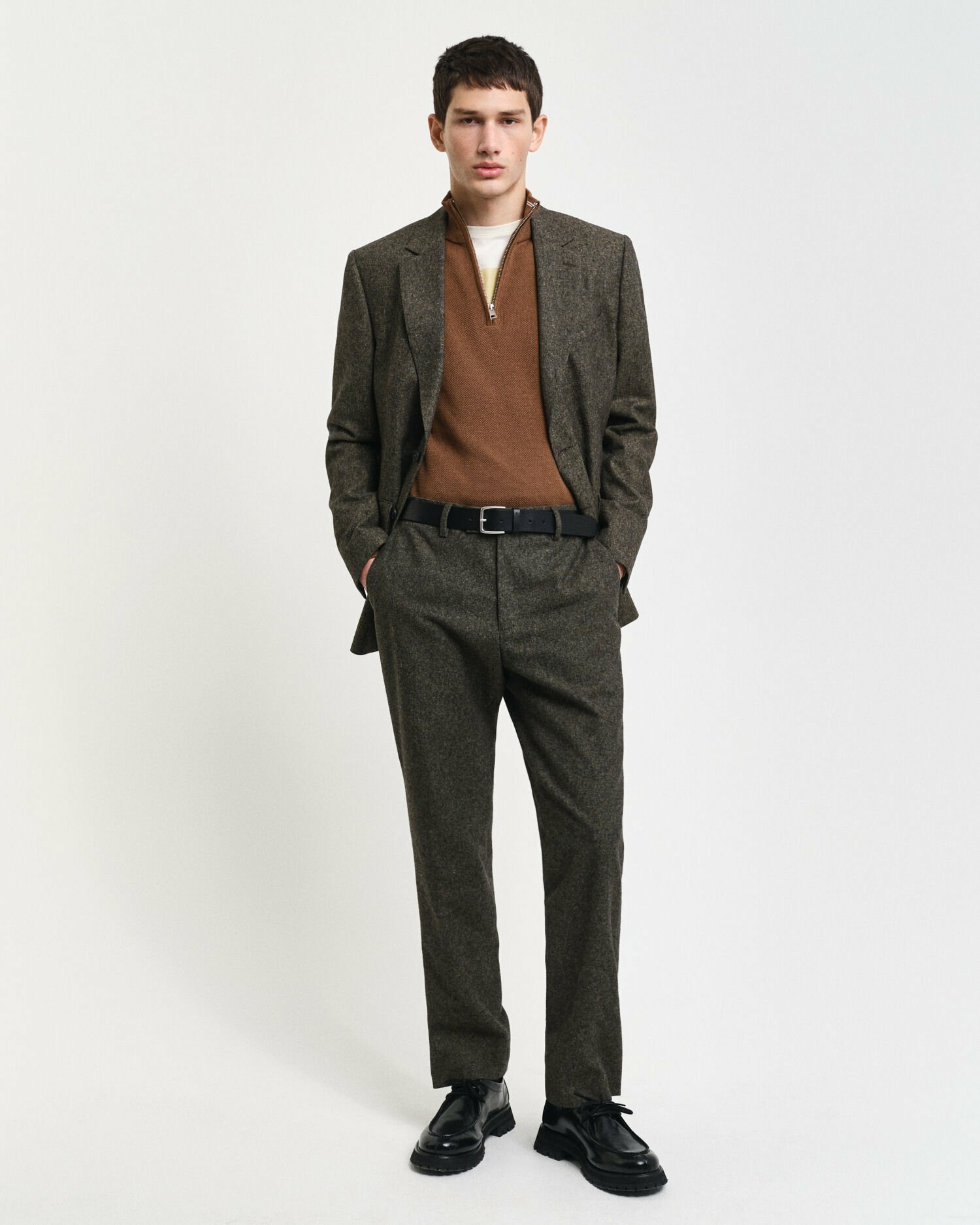 Pantalon de costume slim fit en Donegal
