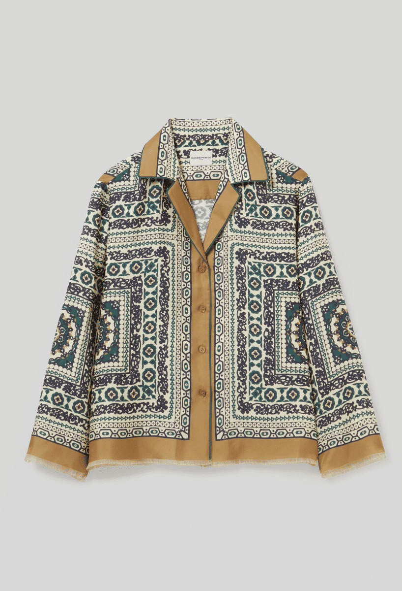 Chemise soie imprimée