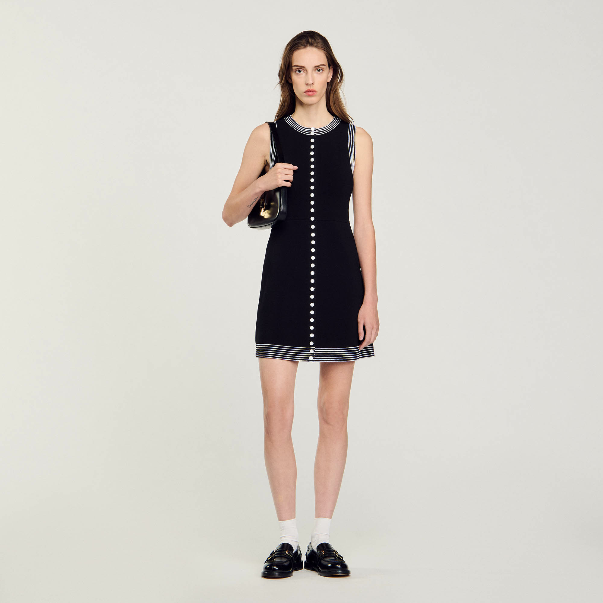 Robe courte boutonnée