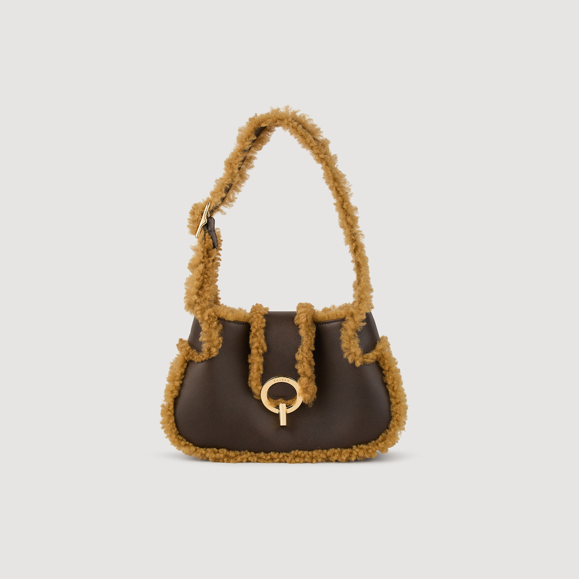 Sac Janet en cuir et peau lainée