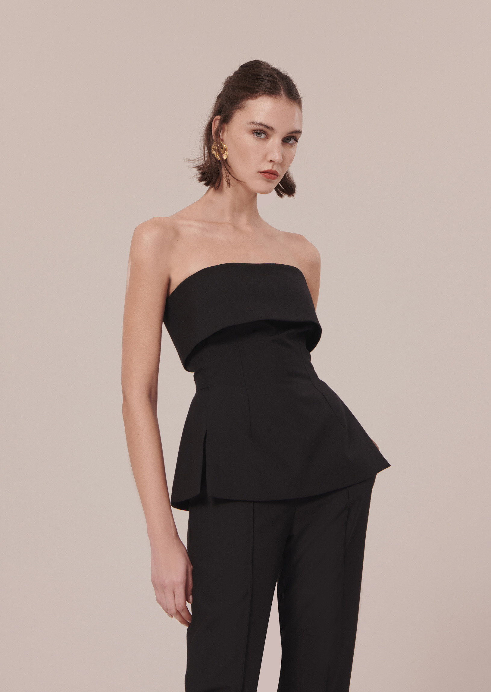 Top Tonnie-Noir en Polyester