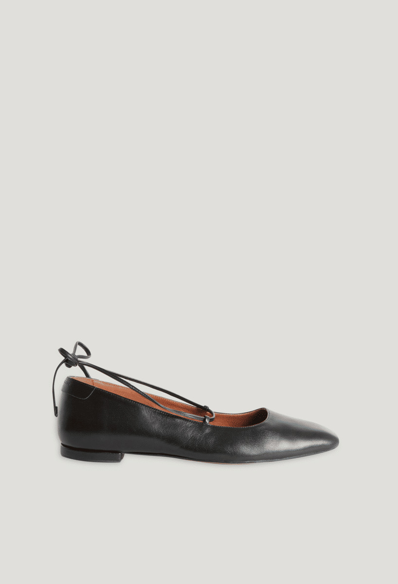 Ballerines cuir noir