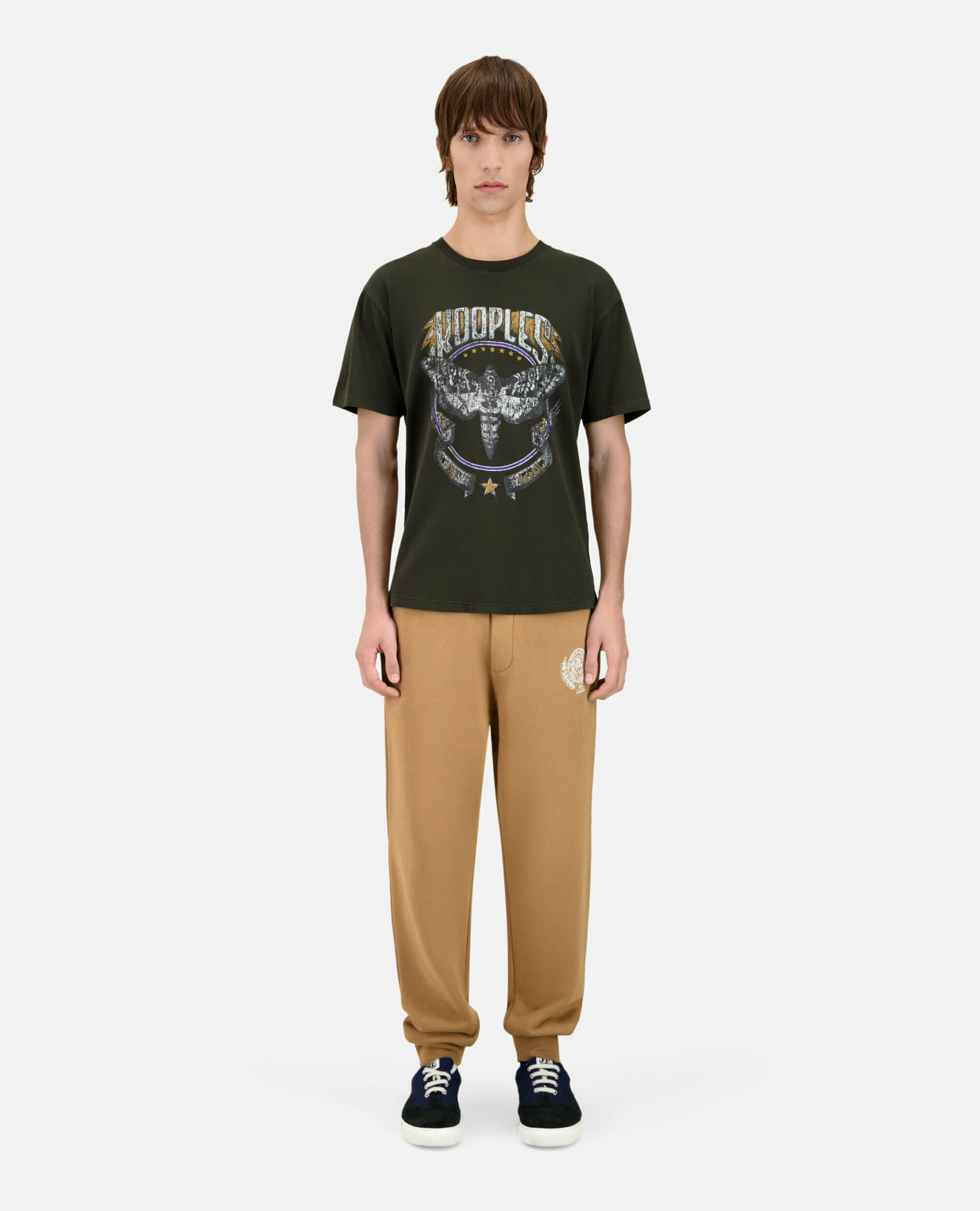 T-Shirt Manches Courtes Avec Print Papillon Devant Homme