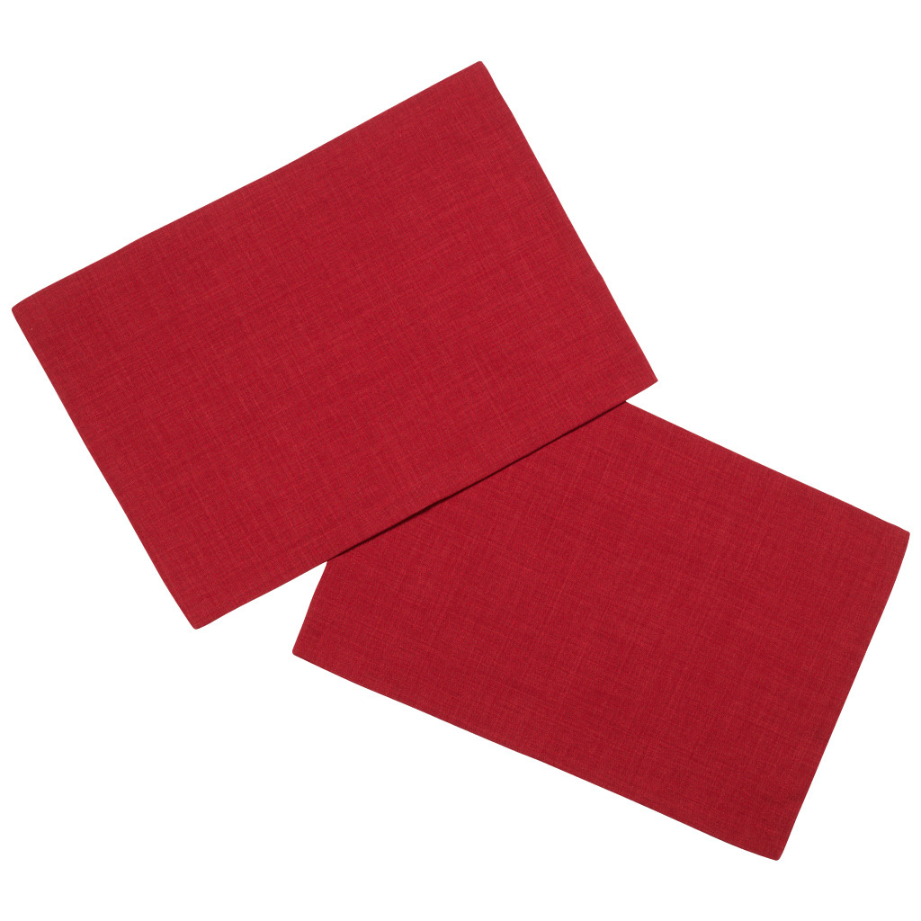 Textil Uni TREND set de table rouge, ensemble de 2, 35 x 50 cm