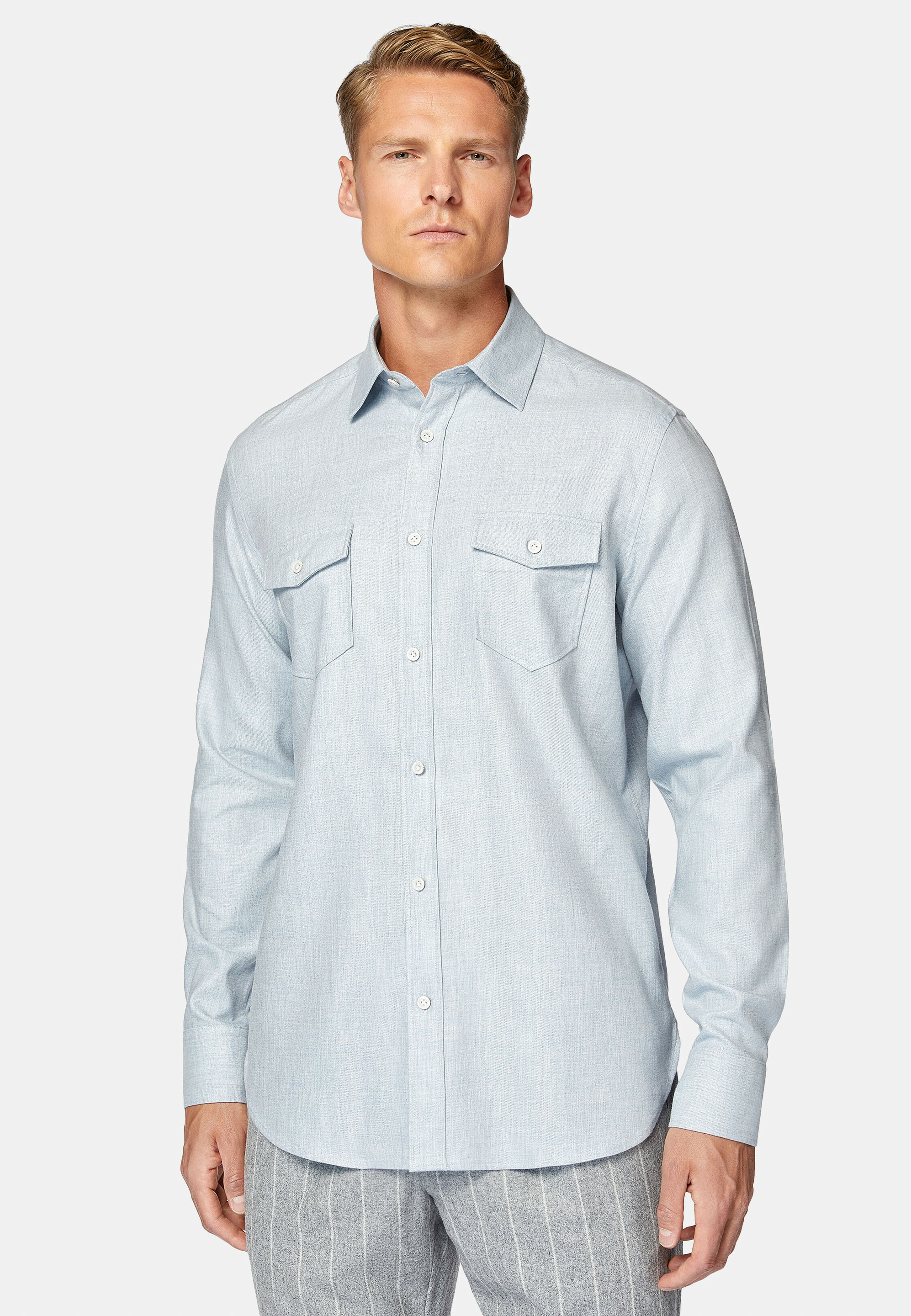 Chemise En Flanelle De Coton Tencel Regular Fit