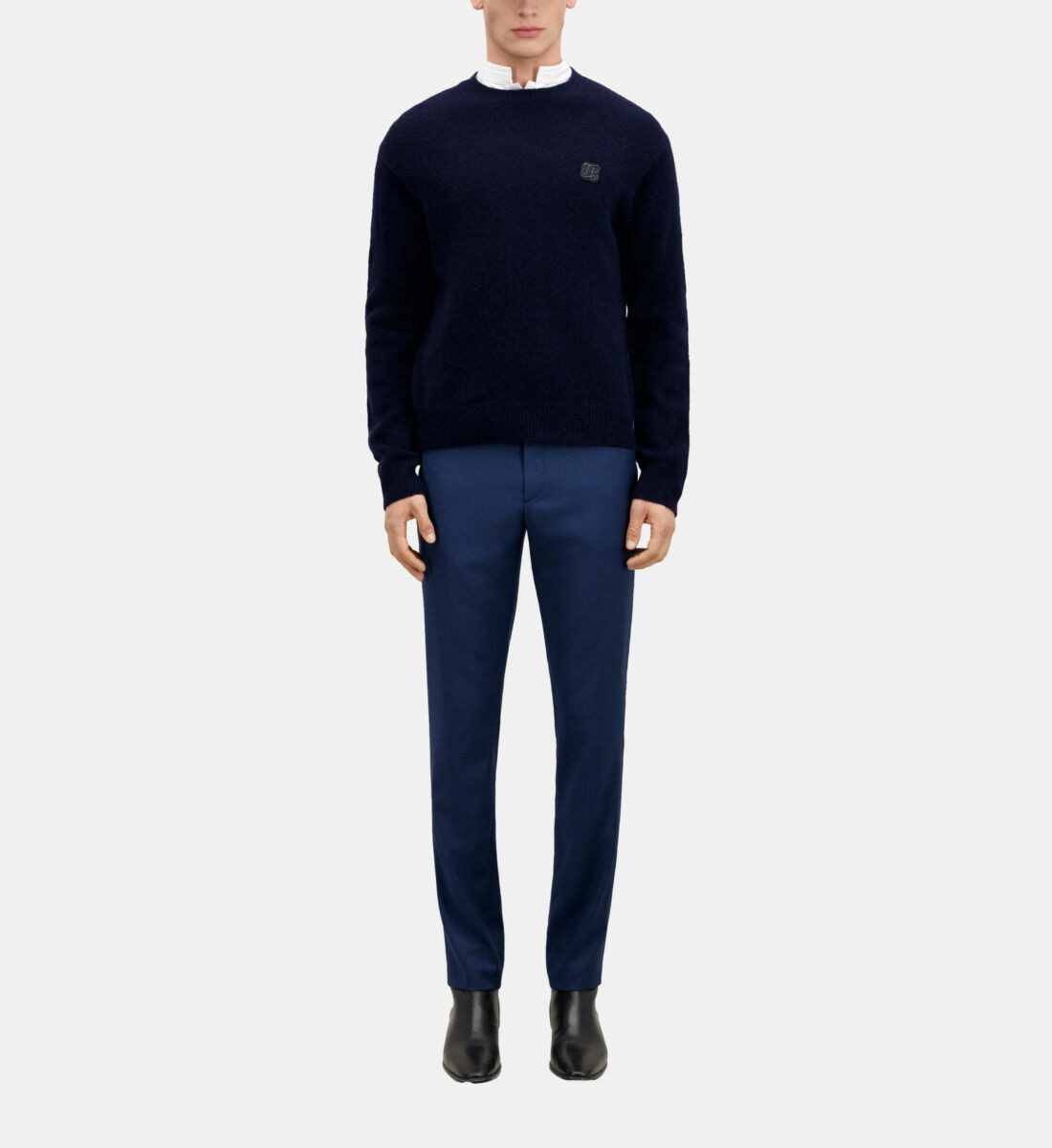 Pull Col Rond Avec Patch Canetille Homme