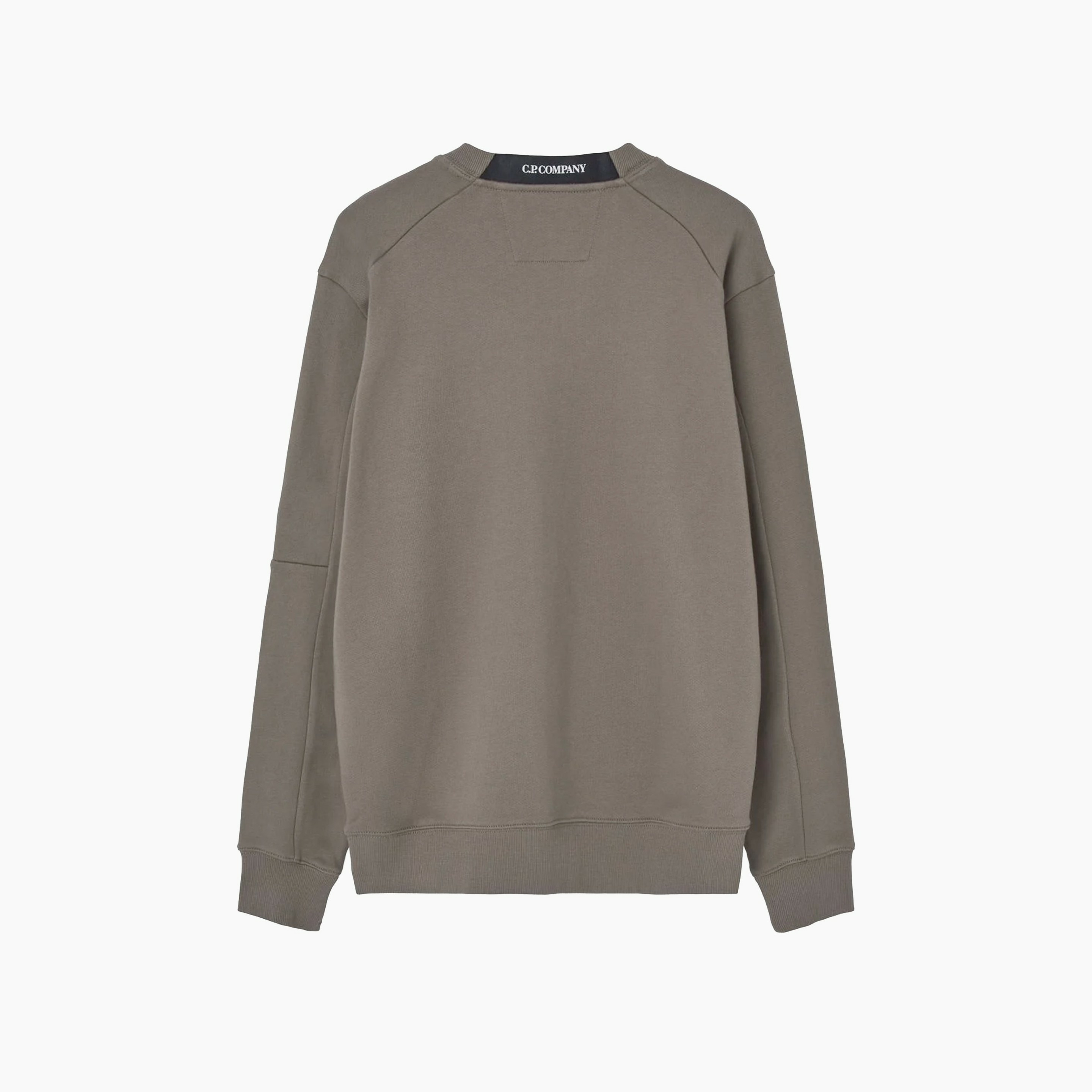 CP Company Crewneck - Diagonal Raised Fleece - Kaki
