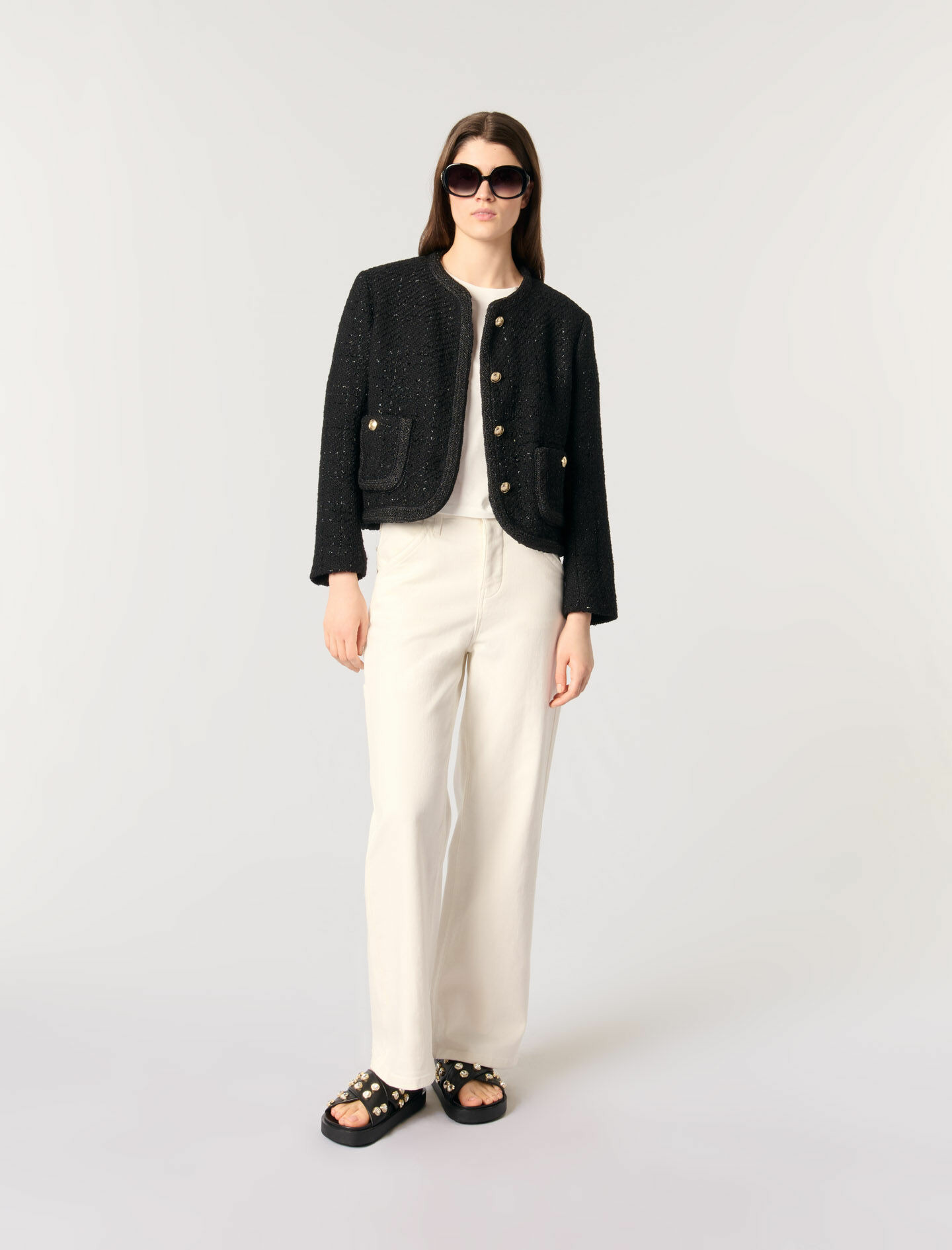 Veste courte en tweed