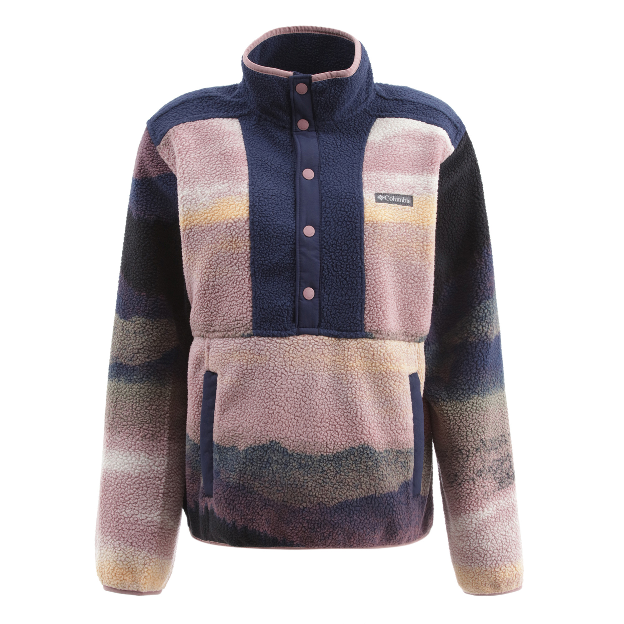 SUNSET CANYON FS PRINTED HALF SNAP Bleu