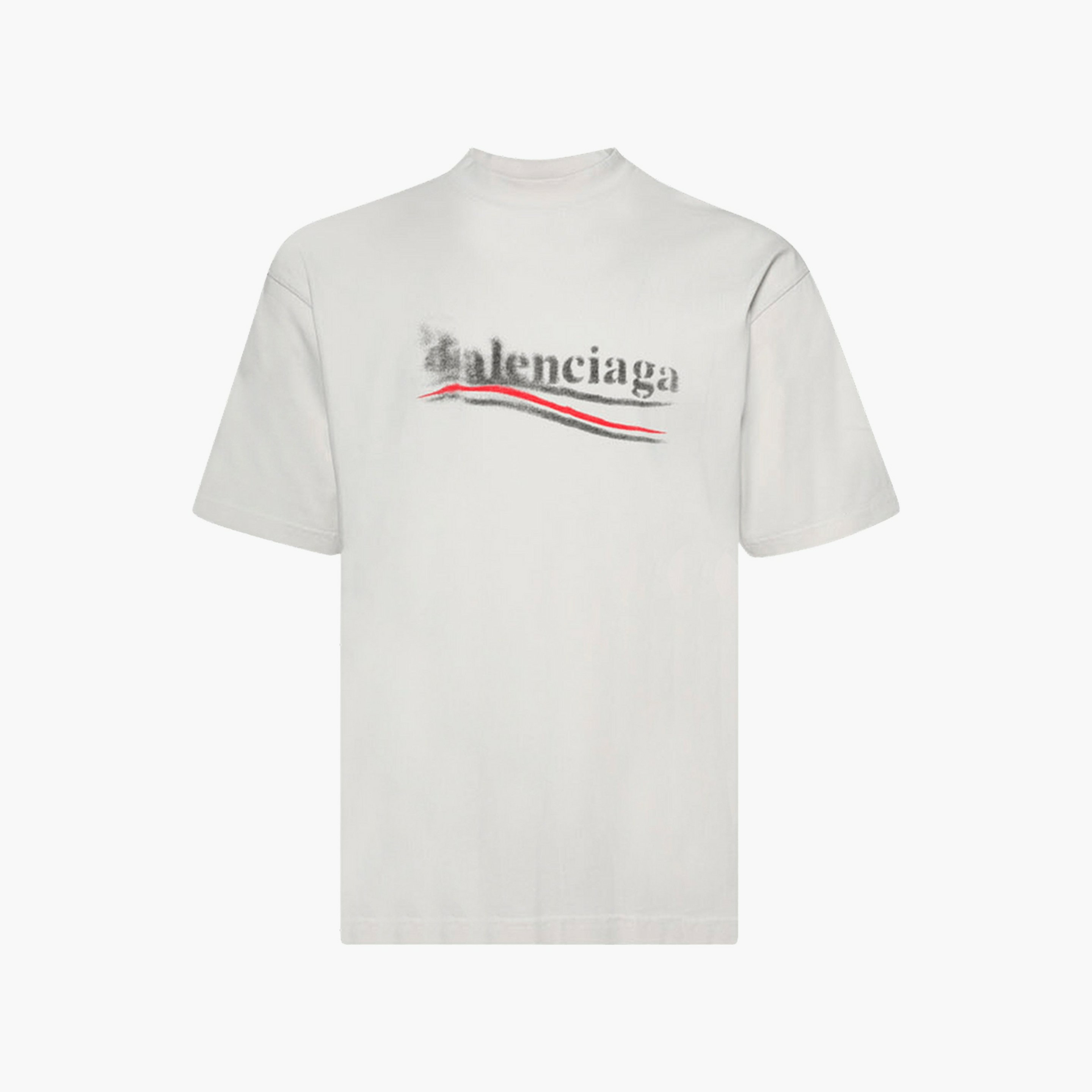 Balenciaga T-Shirt Political Campaign Pochoir Beige