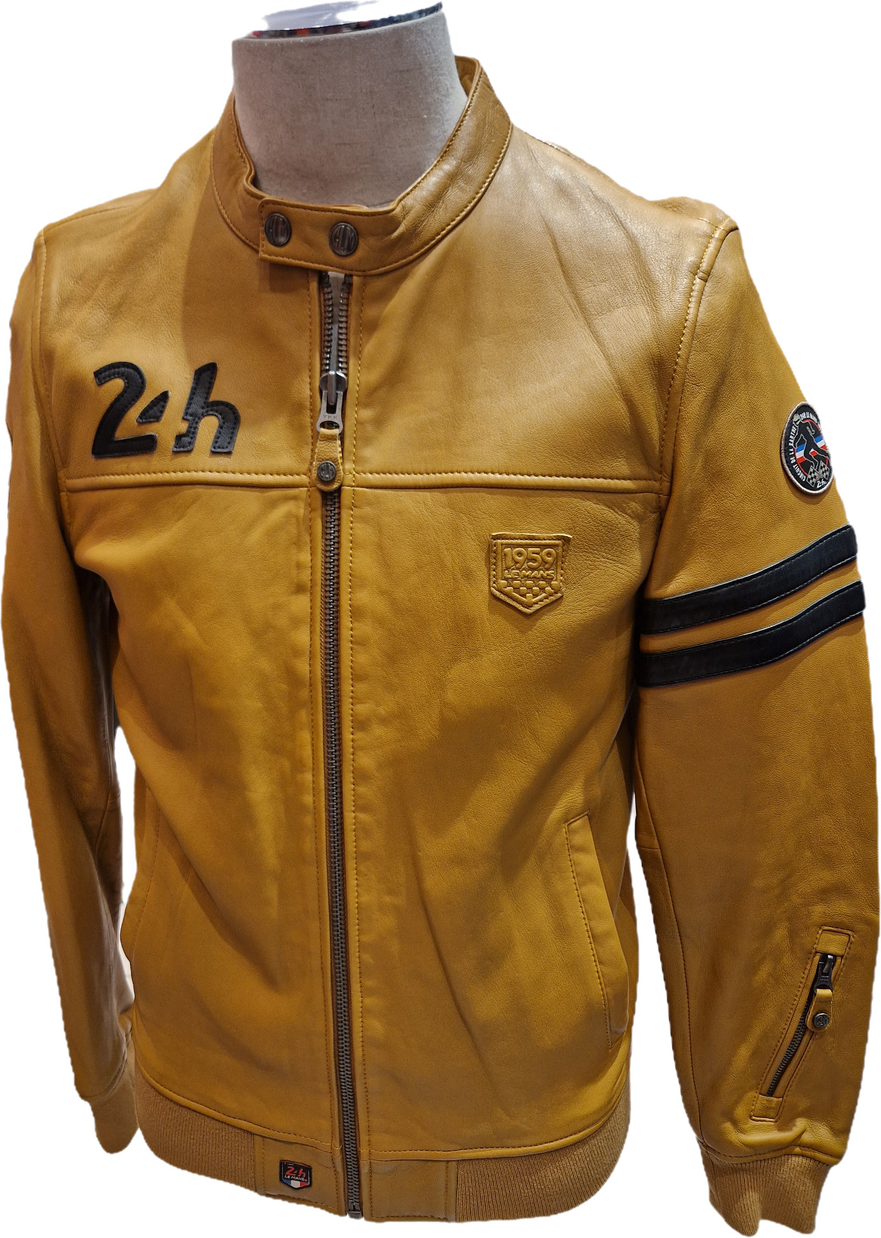 Blouson Cuir 24h Le Mans Miles4 jaune