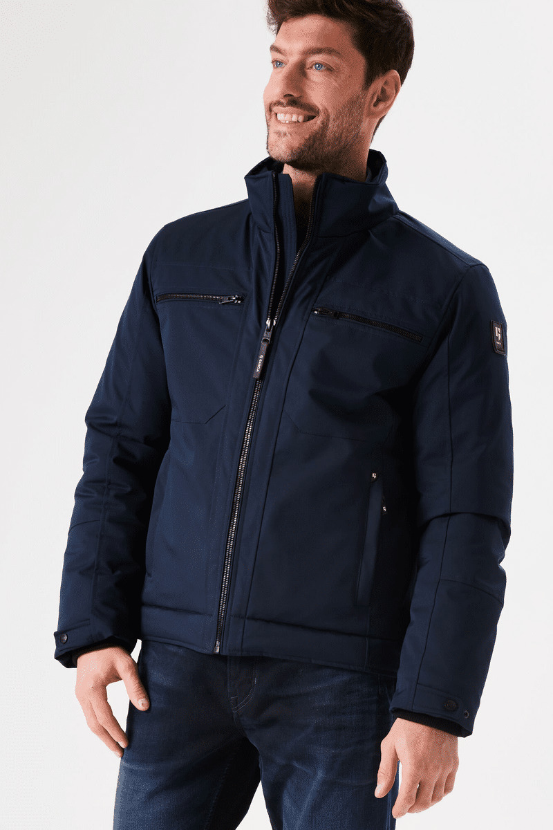 Men Coat Blue