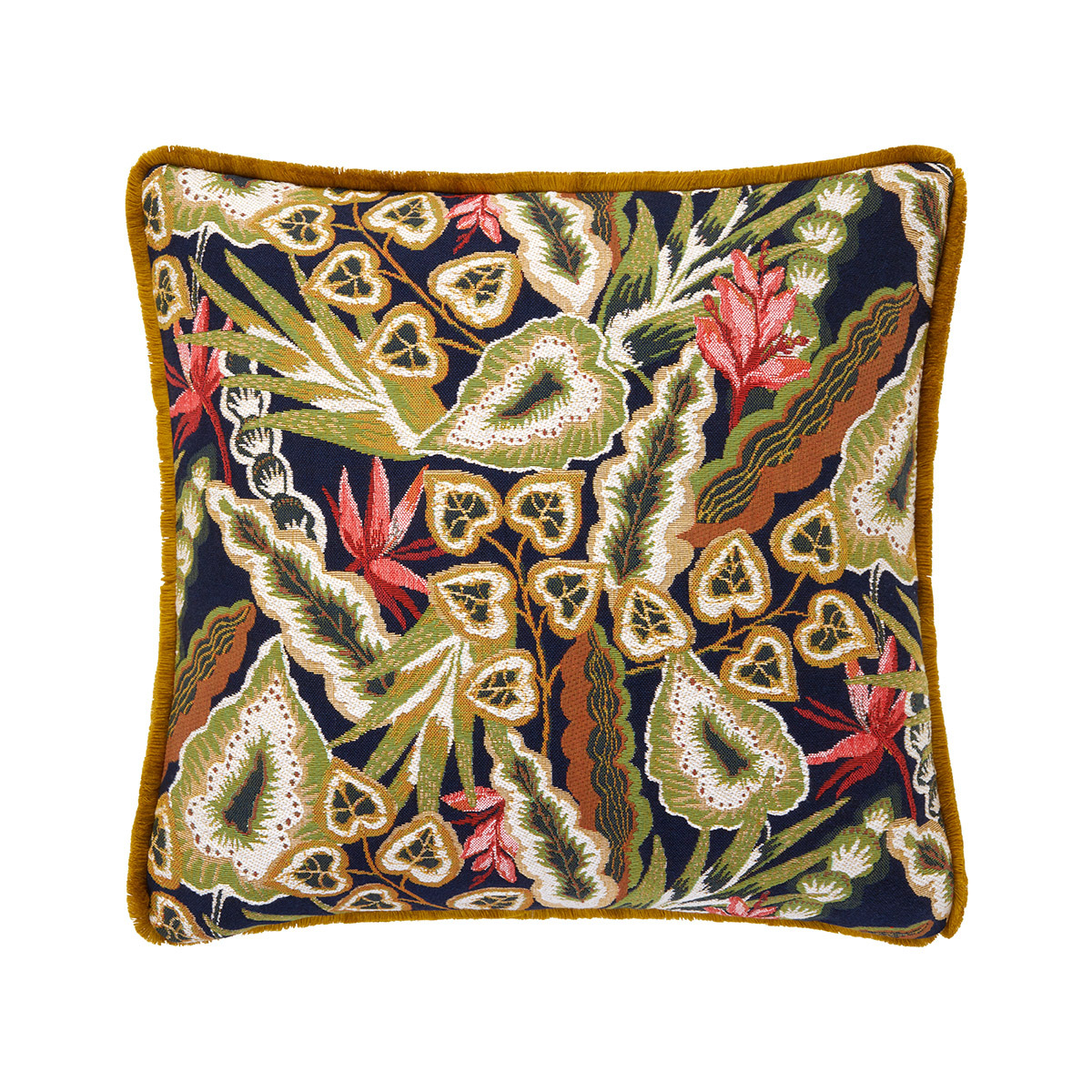 Yves Delorme - Housse de coussin en tapisserie de coton vert, Bergame