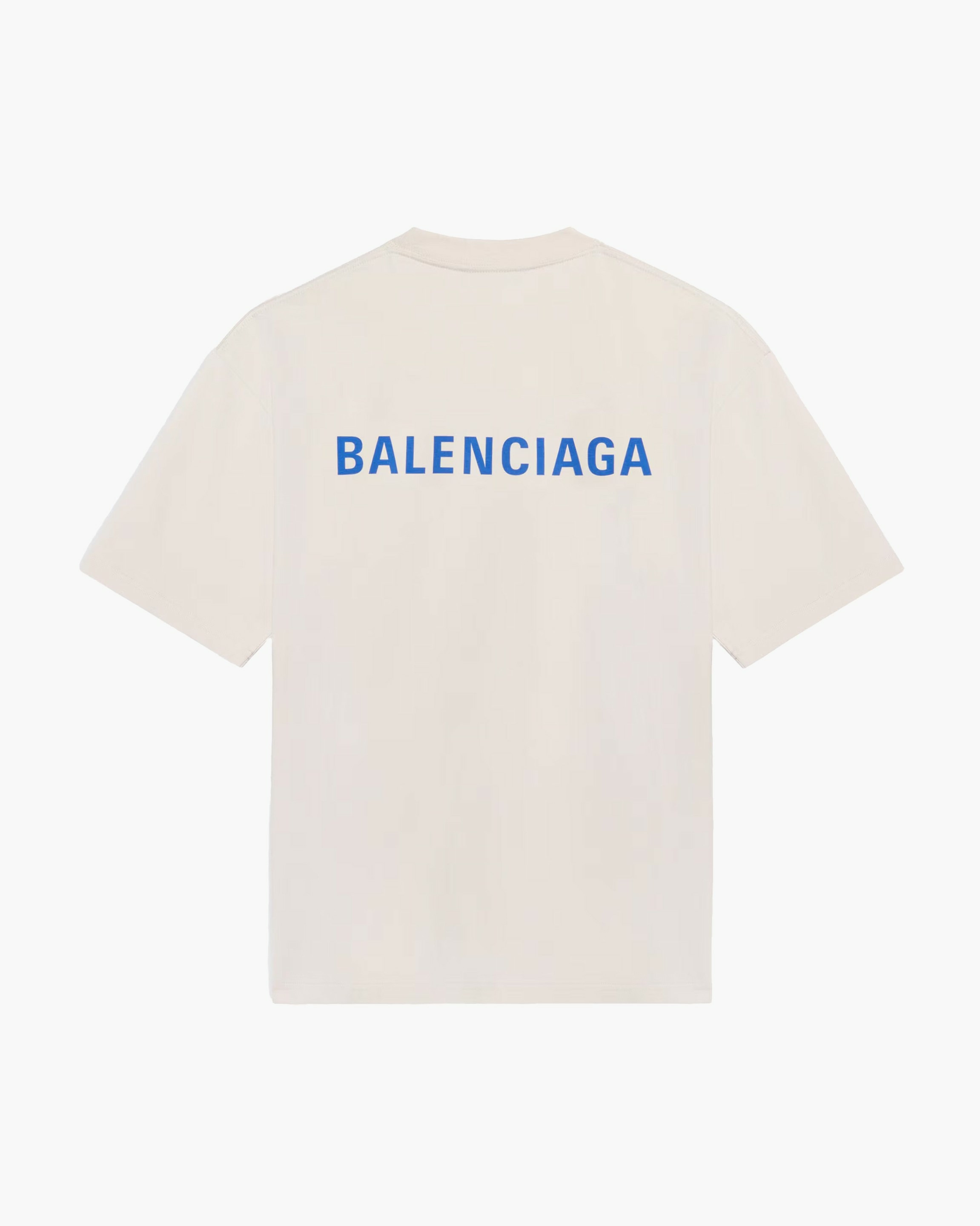 Balenciaga T-Shirt Back Logo Crème