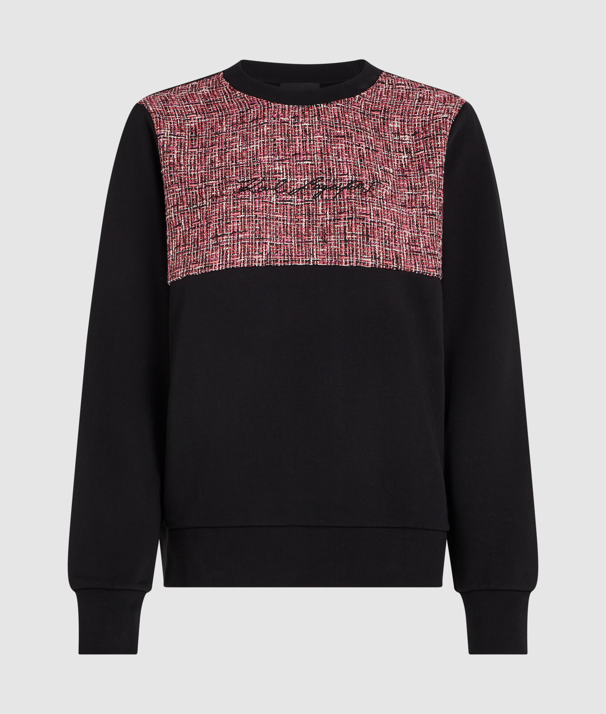 BOUCLE DETAIL SWEATSHIRT