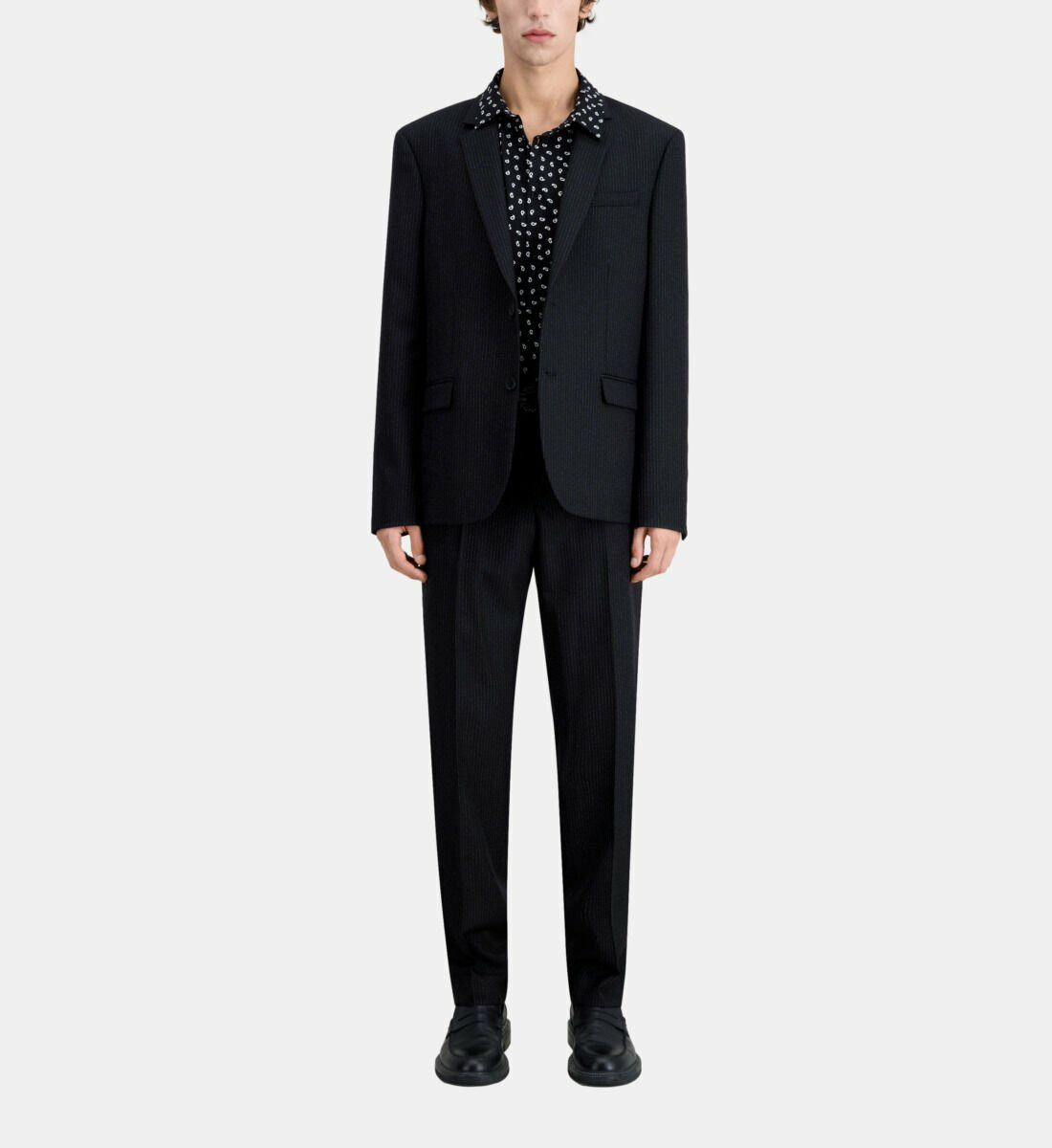 Veste De Costume Droite Rayee Homme